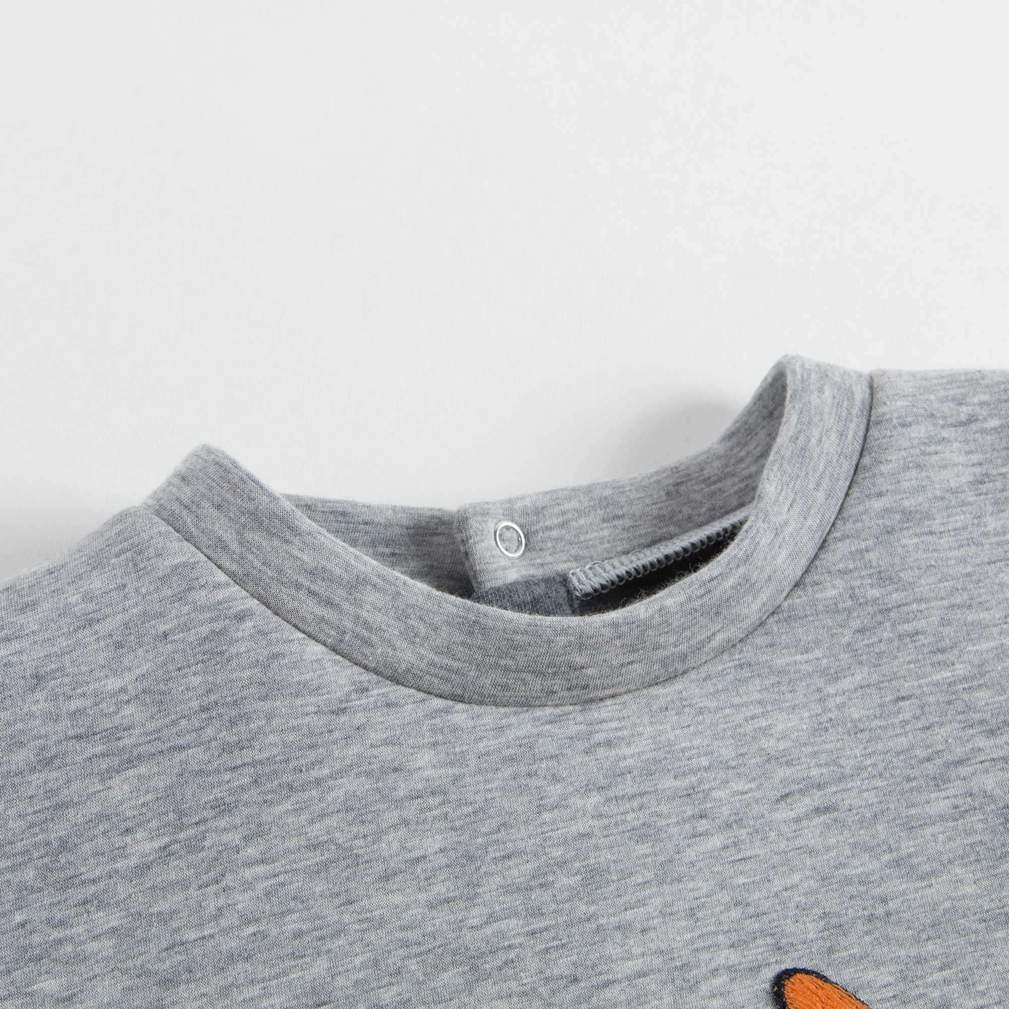 Baby Grey Rabbit Printed Sweatshirt