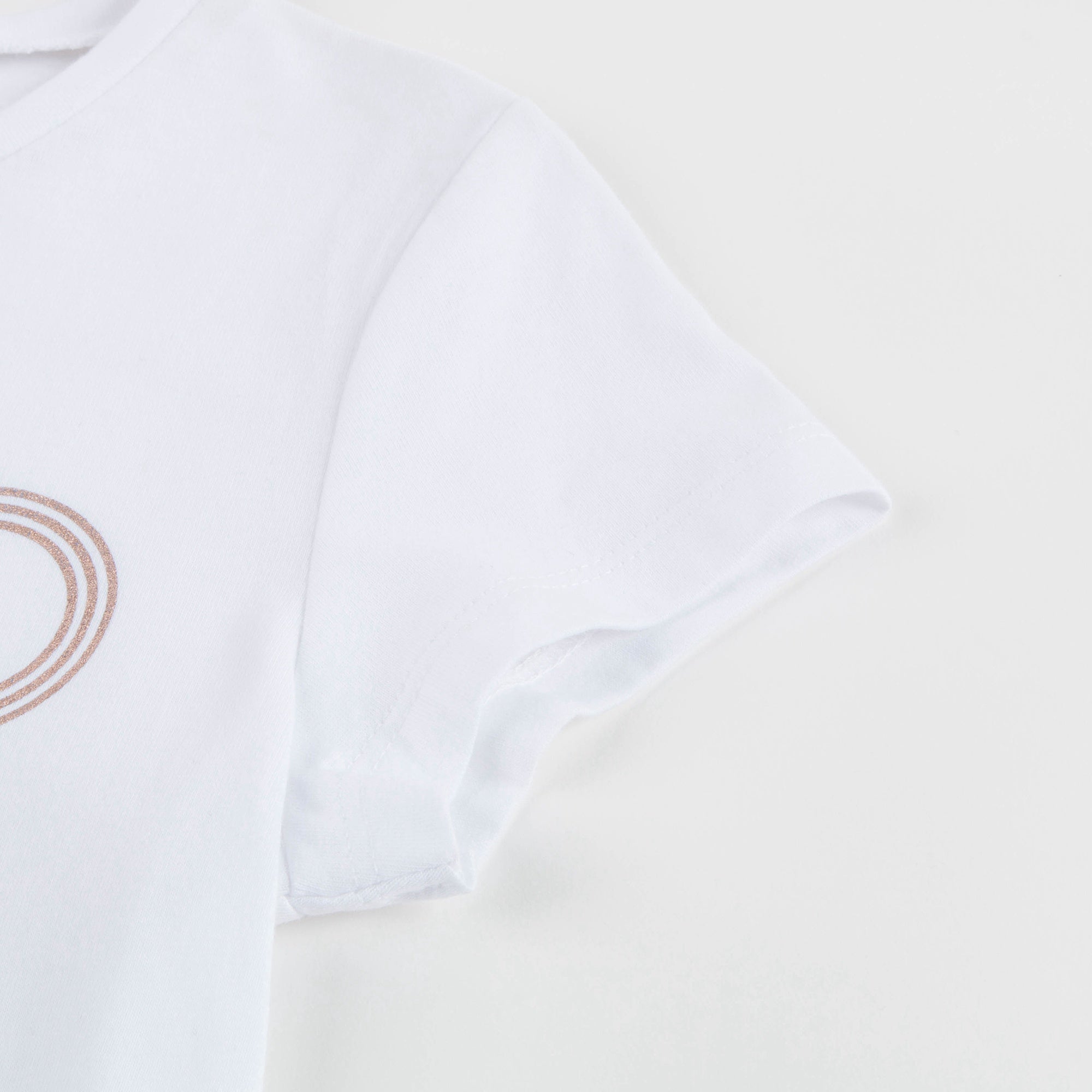 Girls White Logo Cotton T-shirt