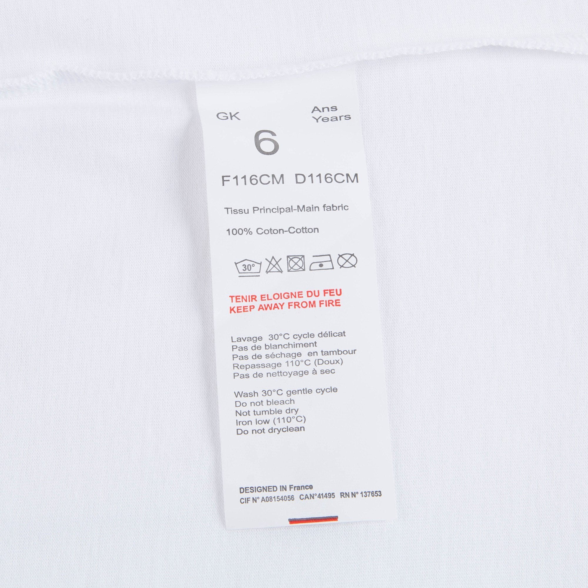 Girls White Logo Cotton T-shirt
