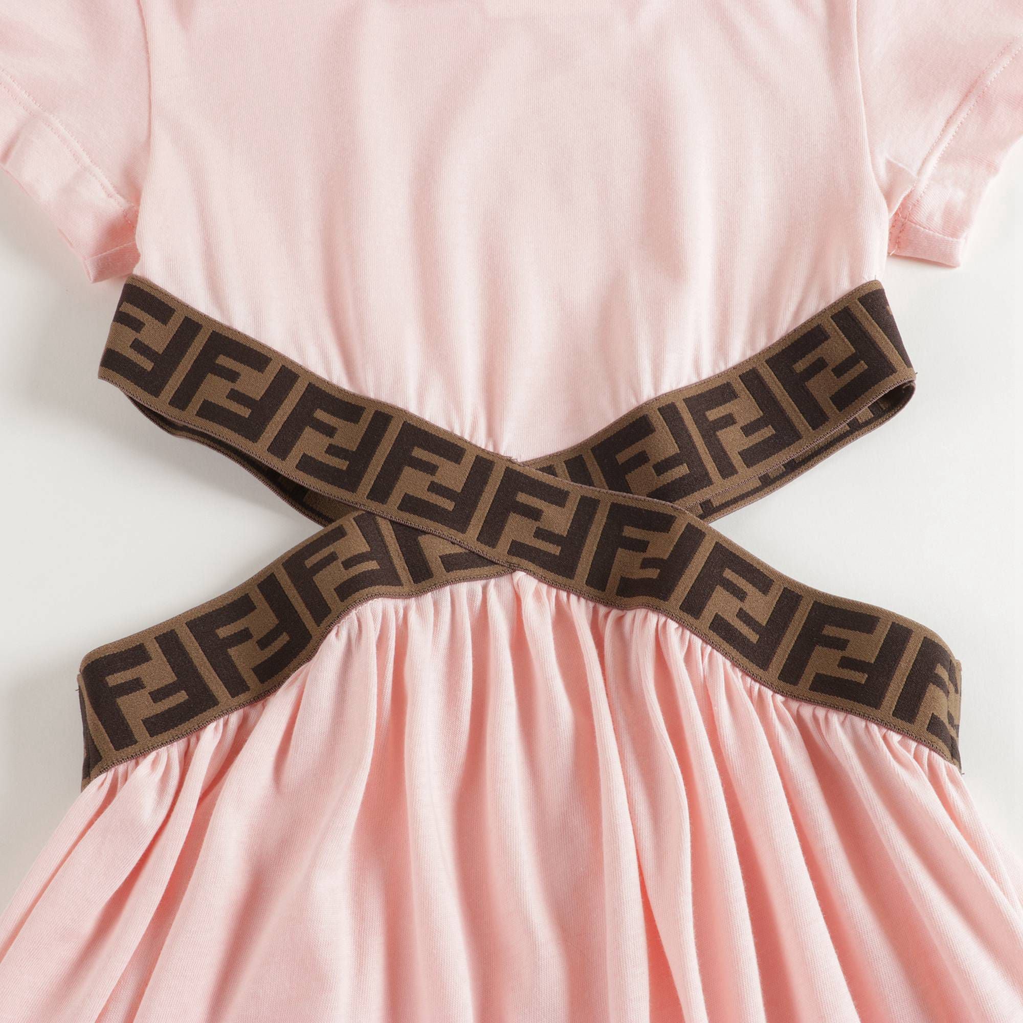 Girls Pink FF Logo Dress
