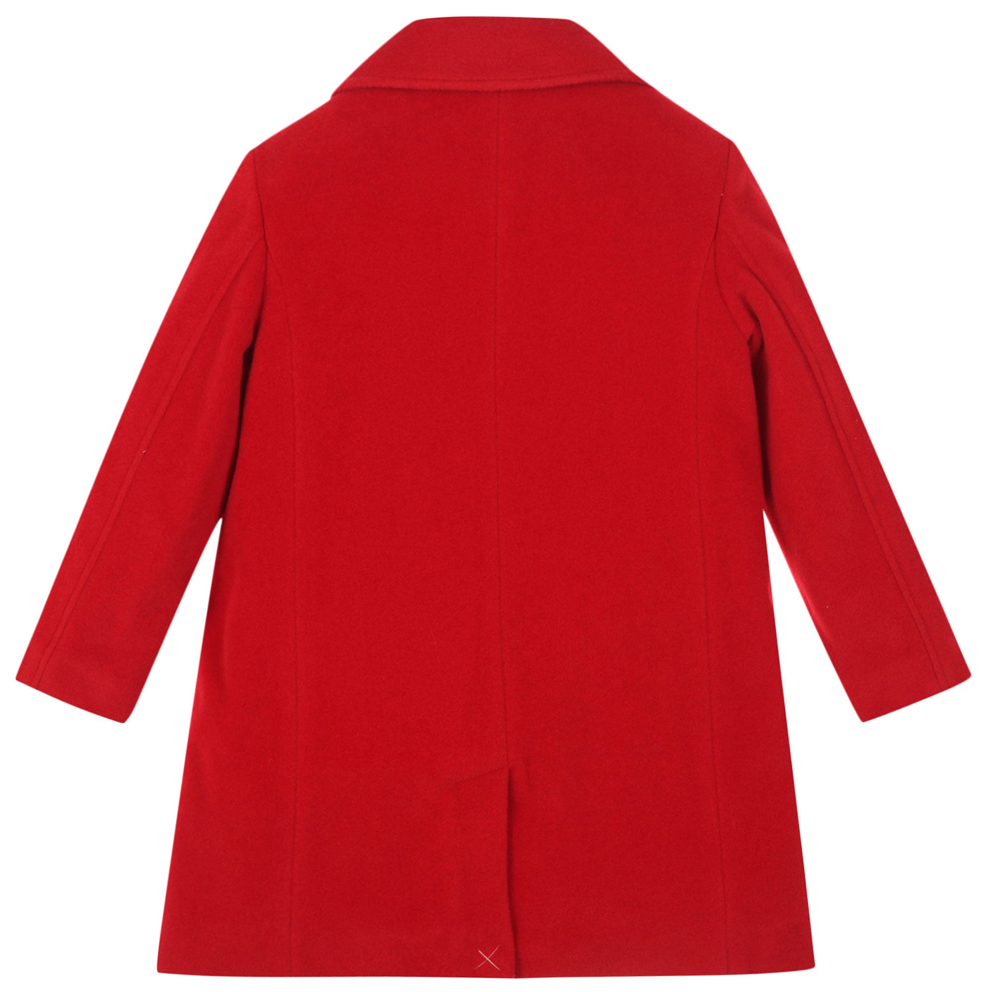 Girls Red Patch Pocket Trims Wool Coat - CÉMAROSE | Children's Fashion Store - 2