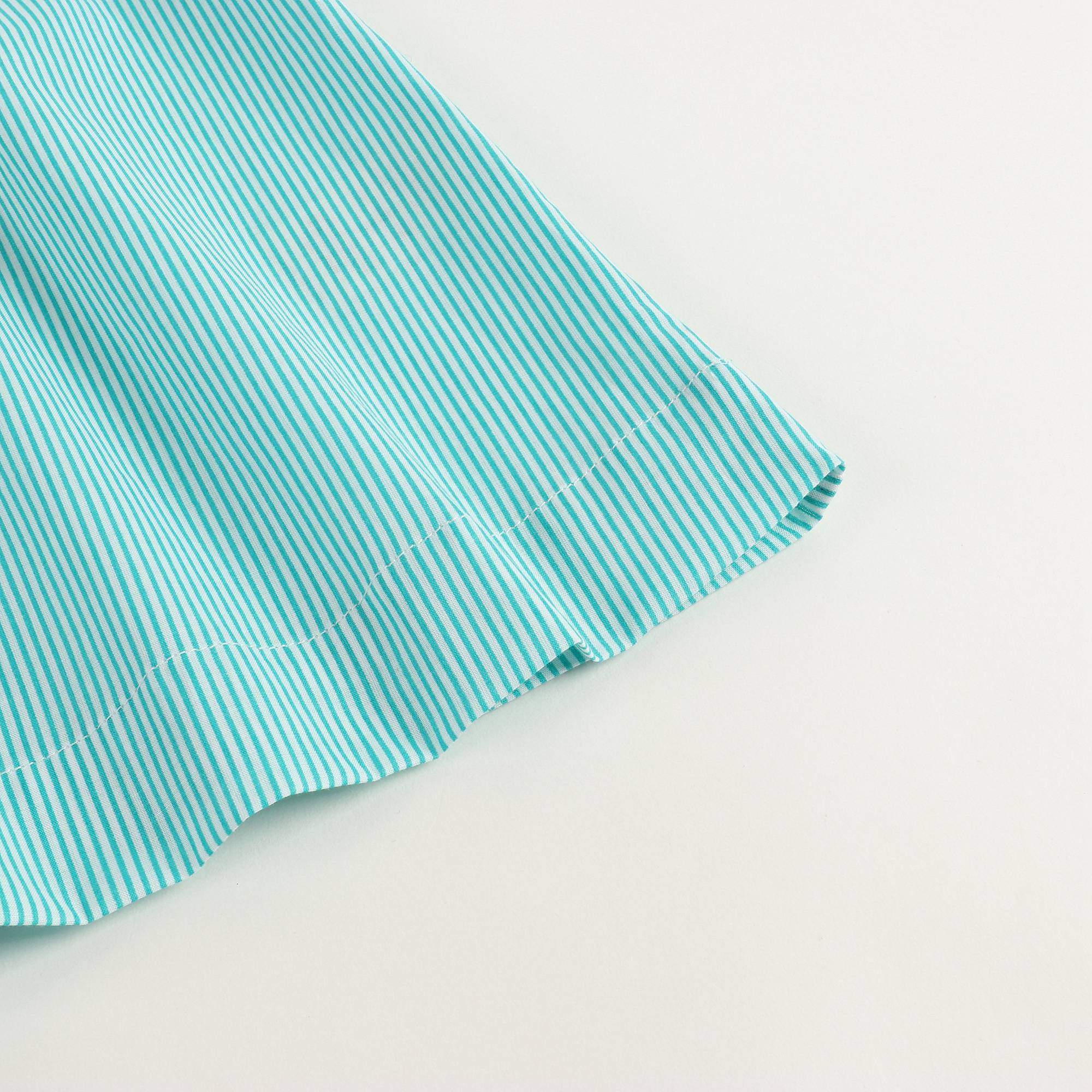 Girls Mint Stripe Cotton Shirt