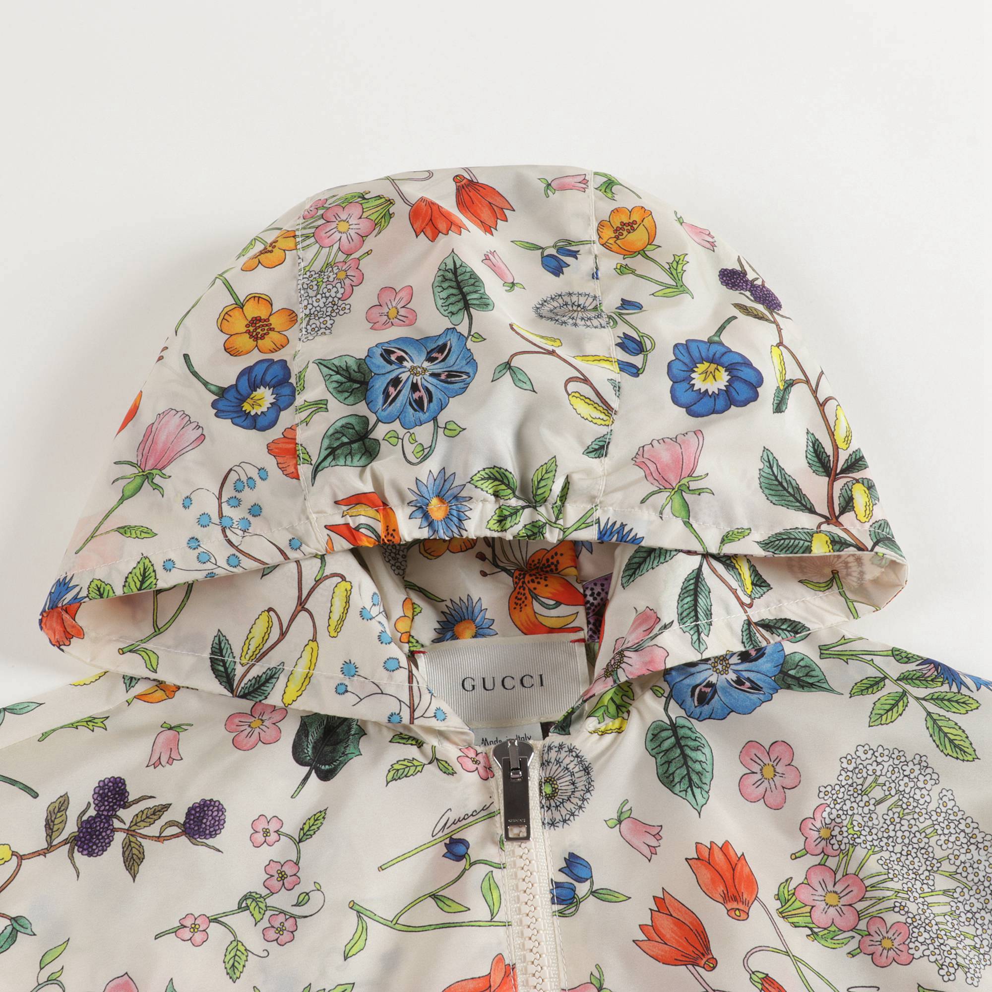 Girls Ivory Printed Jacket