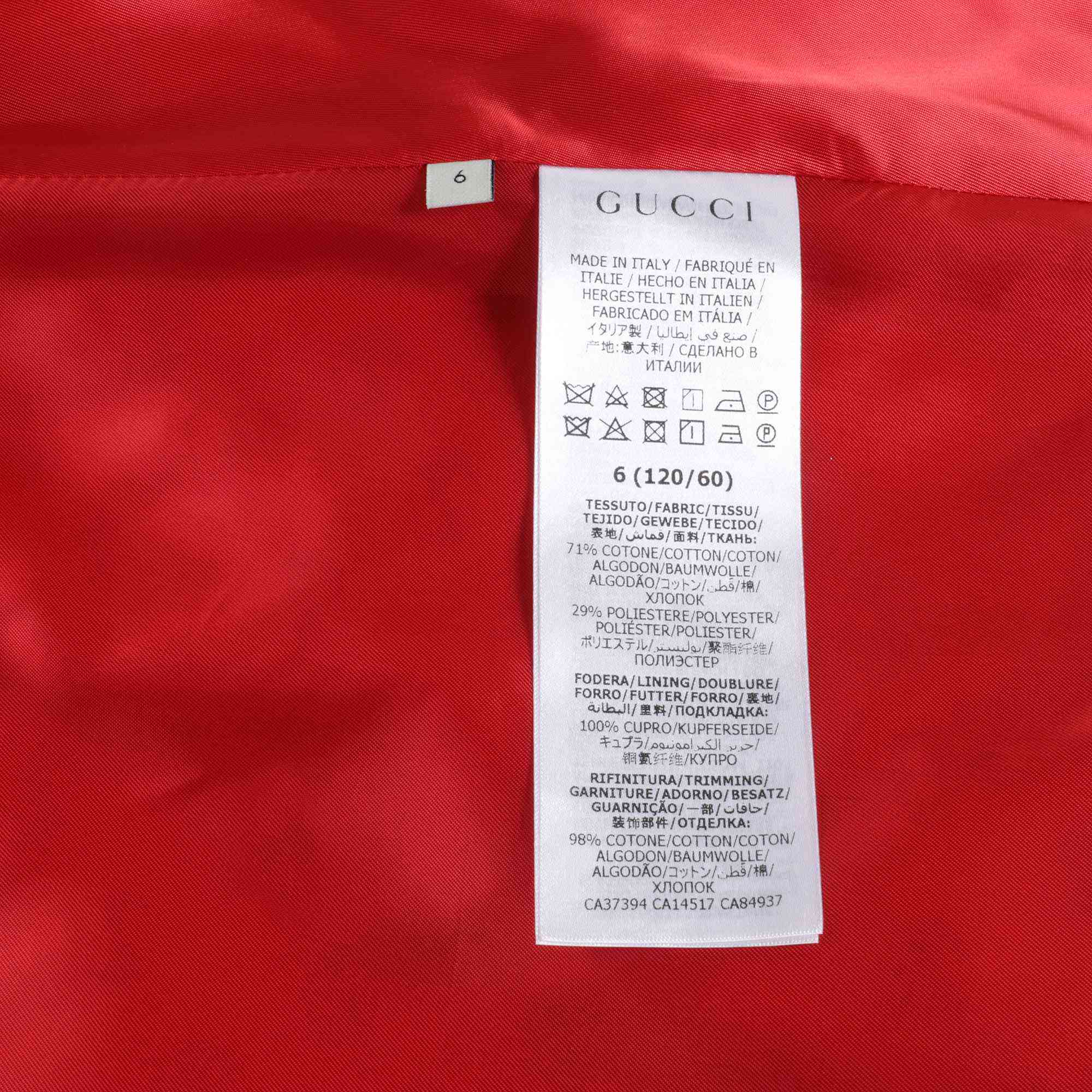 Girls Red GG Logo Coat