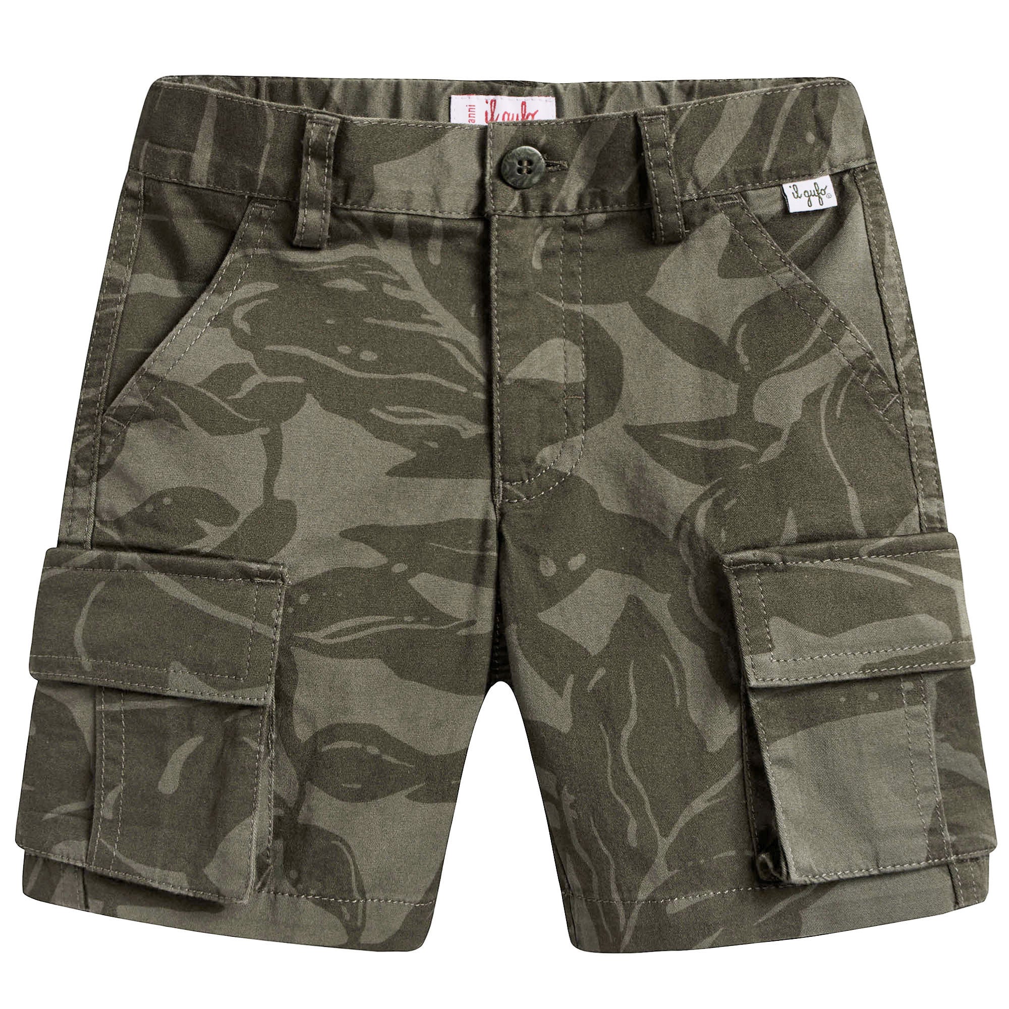 Boys Camouflage Green Shorts