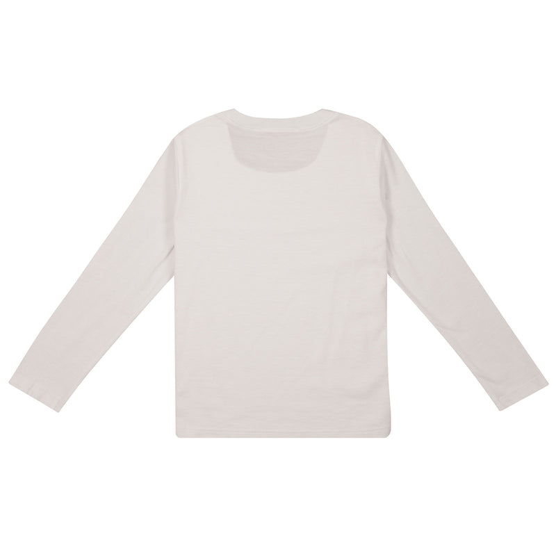 Girls White Hand-painted Elephants Printed Trims Cotton T-Shirt - CÉMAROSE | Children's Fashion Store - 2