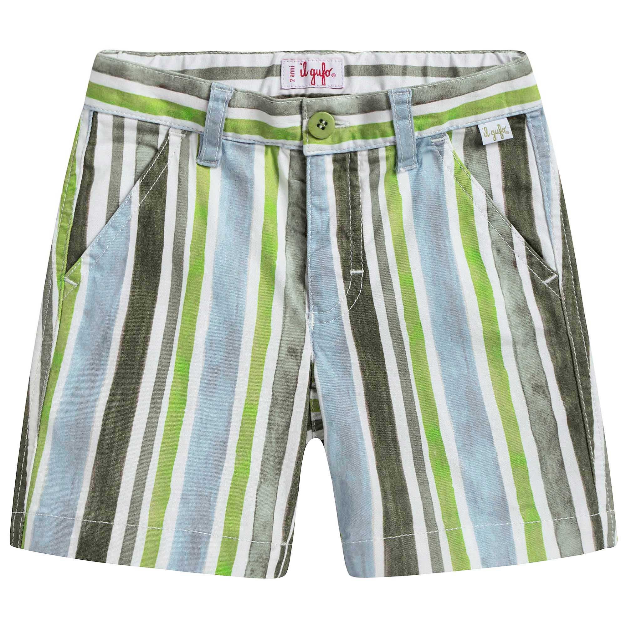 Boys Striped Watercolour Shorts