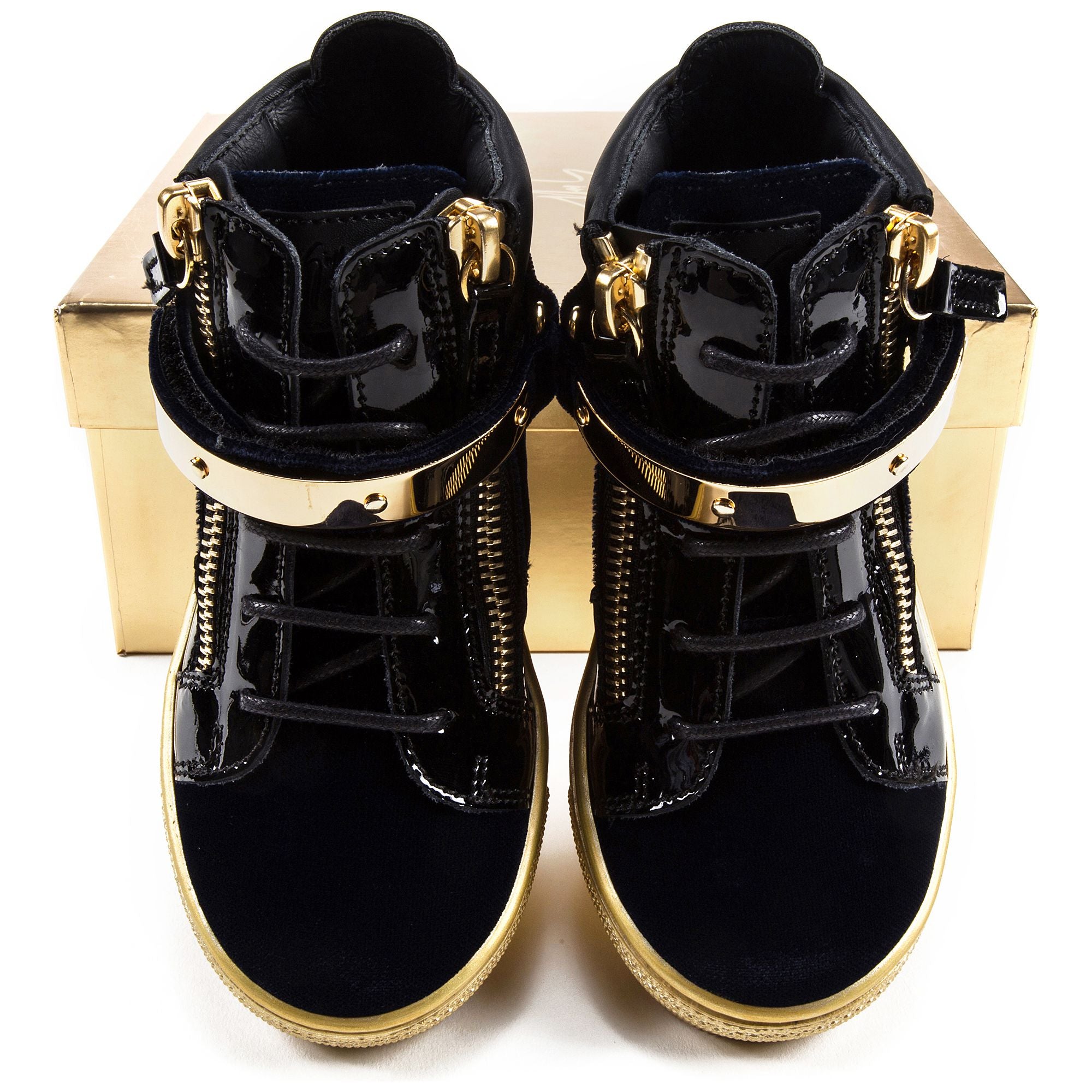 Girls & Boys Velvet Navy Velvet Sneaker