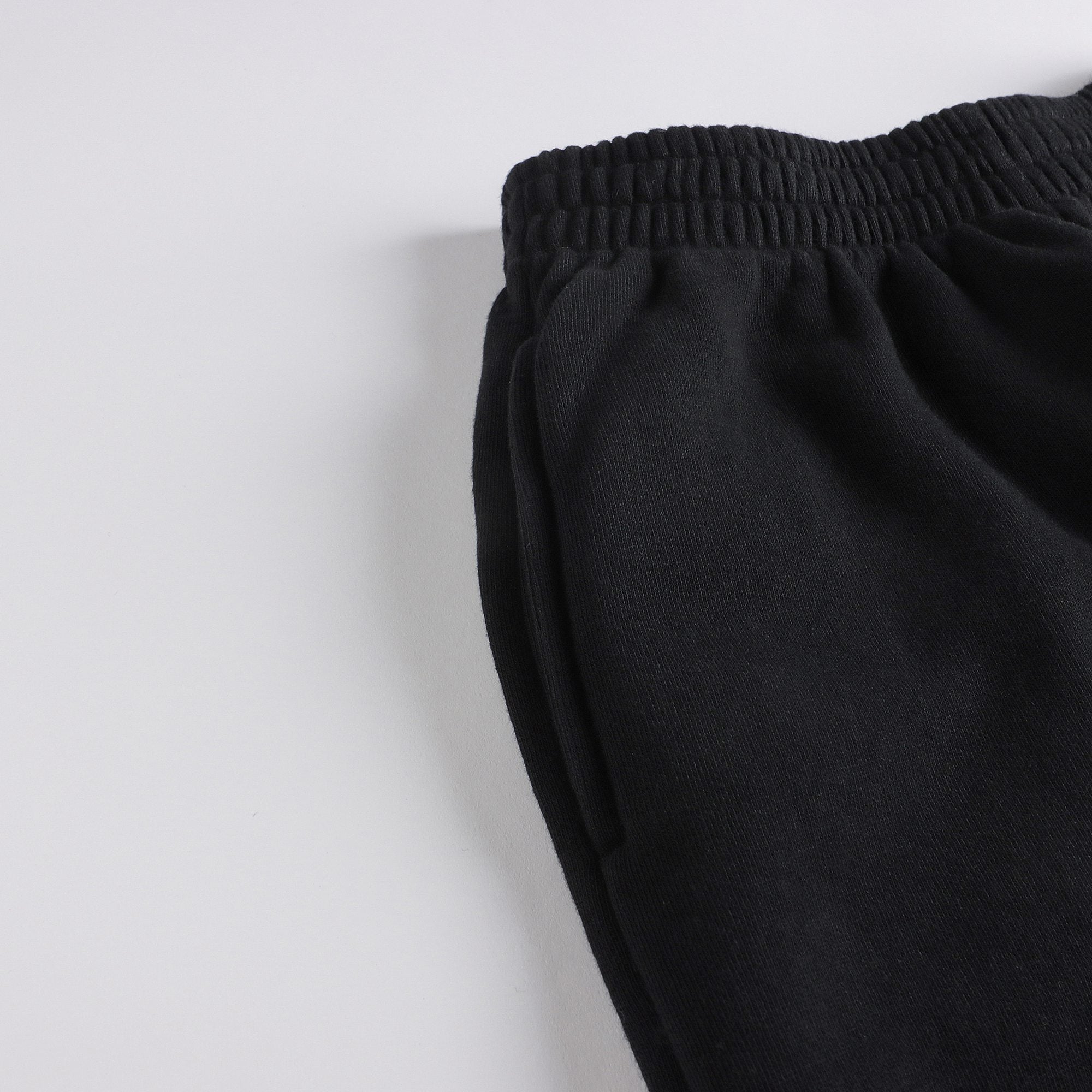 Boys & Girls Black Cotton Trousers