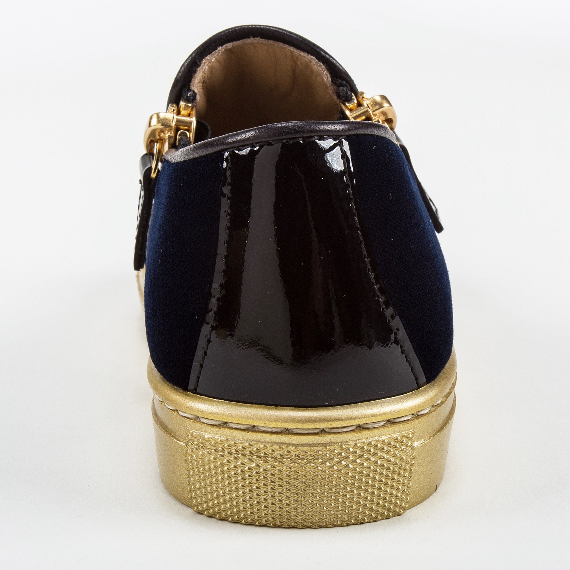 Girls & Boys Velvet Navy Velvet Logo Sneaker