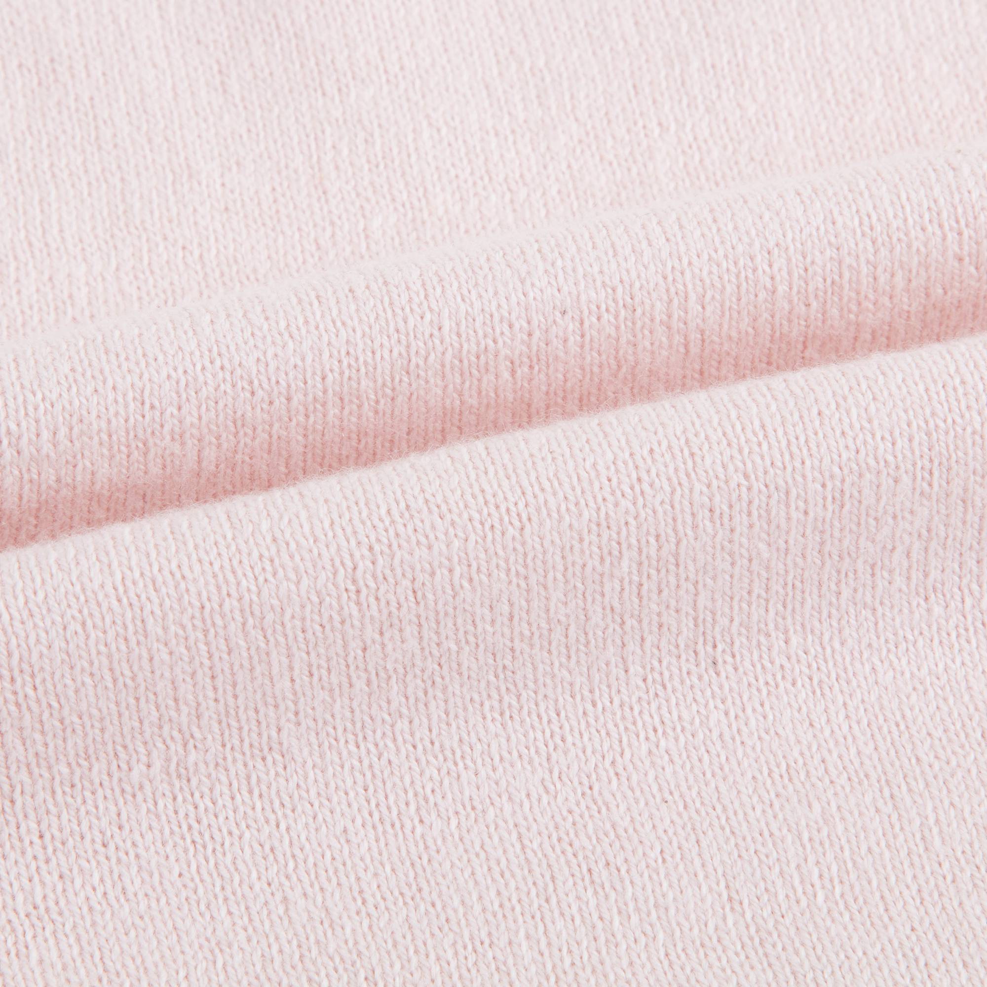 Girls Light Pink Logo Cotton Sweater