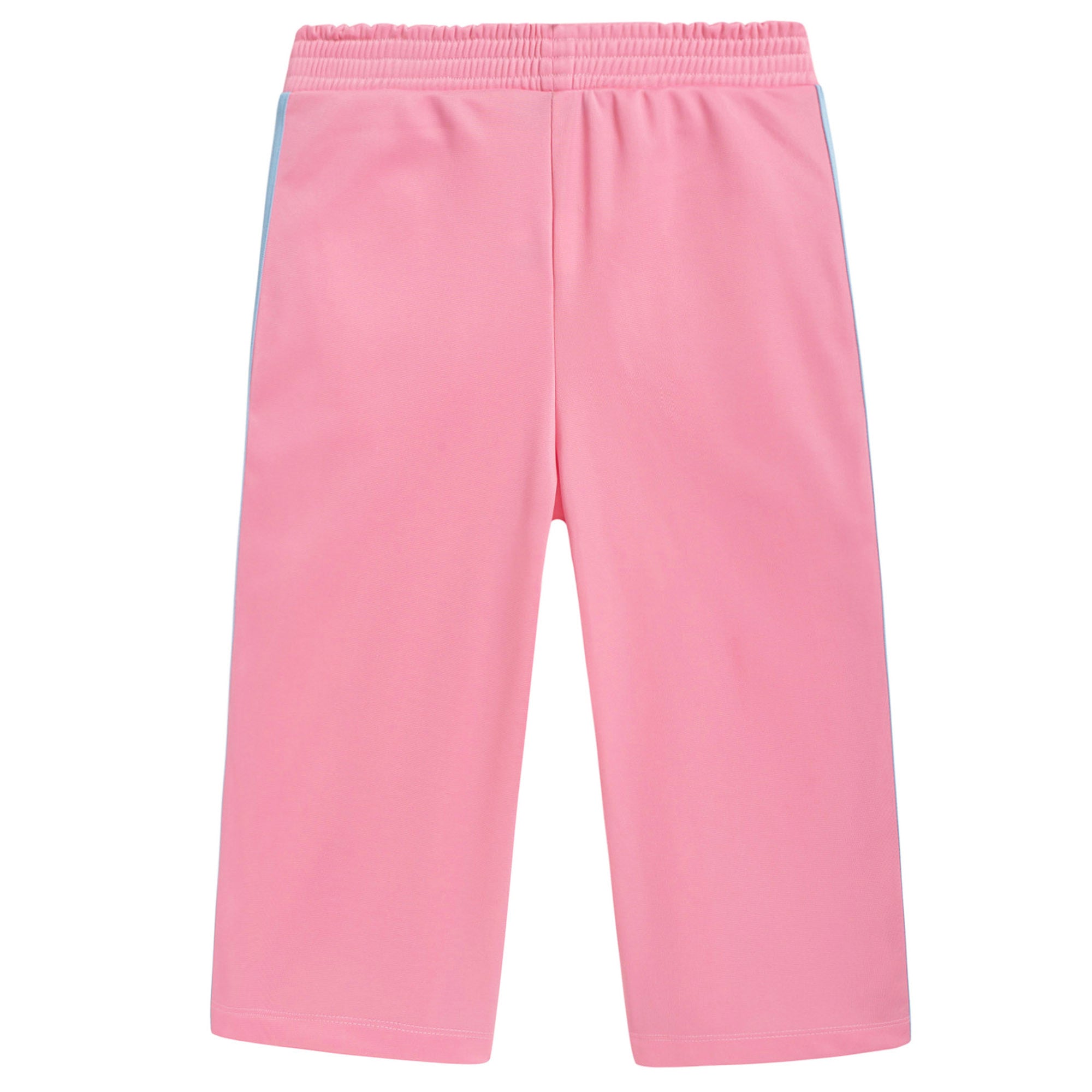 Girls Pink Jersey Shorts With Red Trim