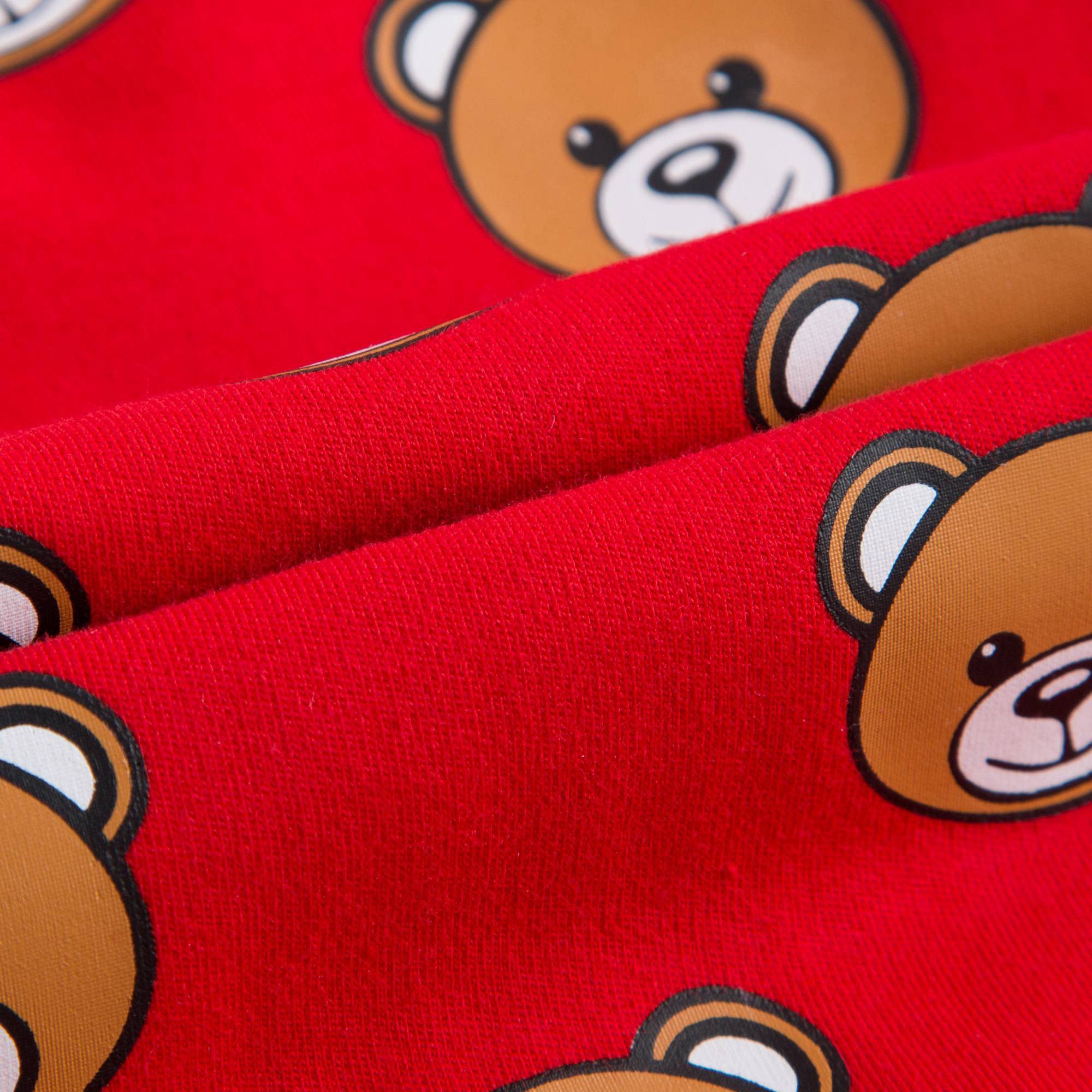 Baby Red Teddy Zip-up Top