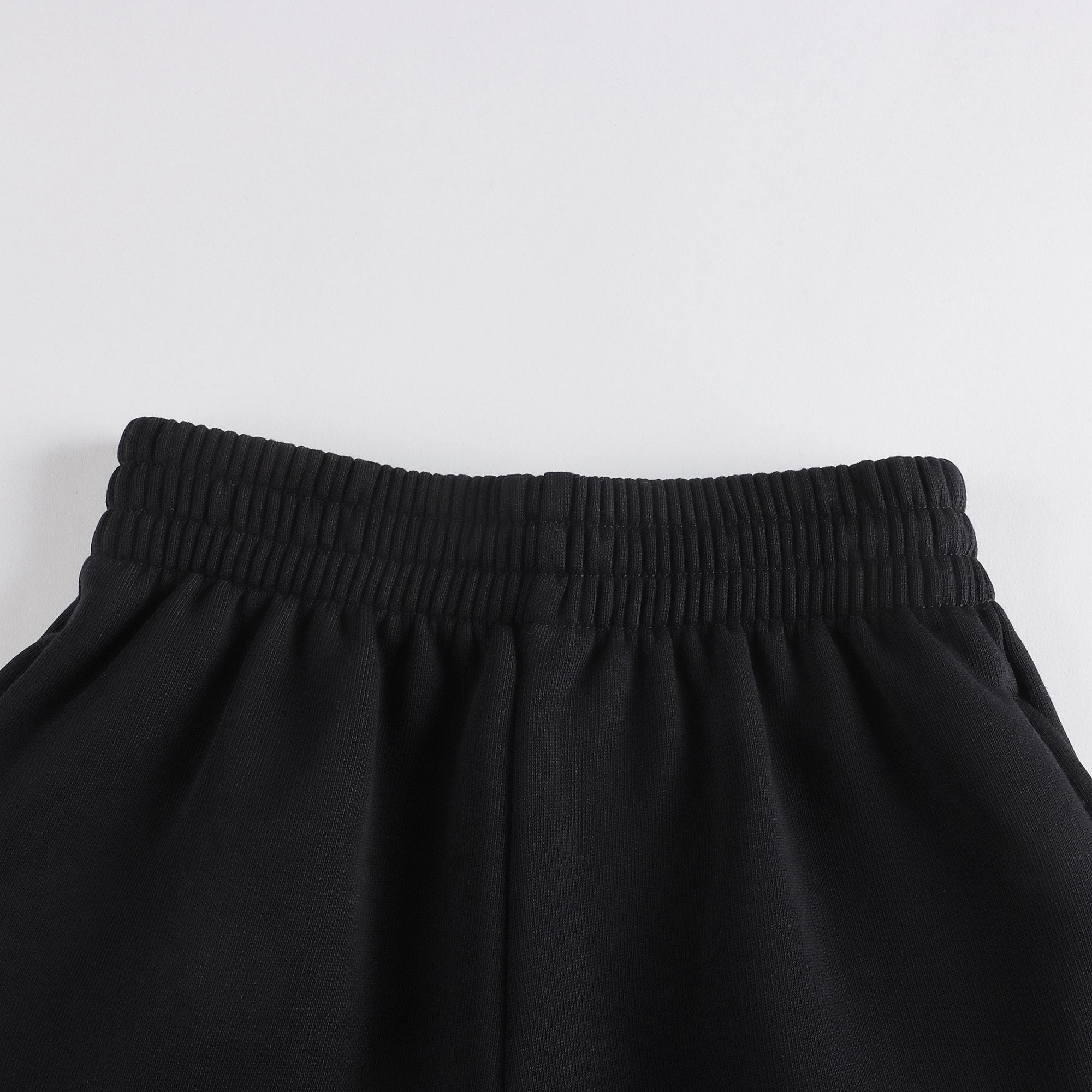 Boys & Girls Black Cotton Shorts