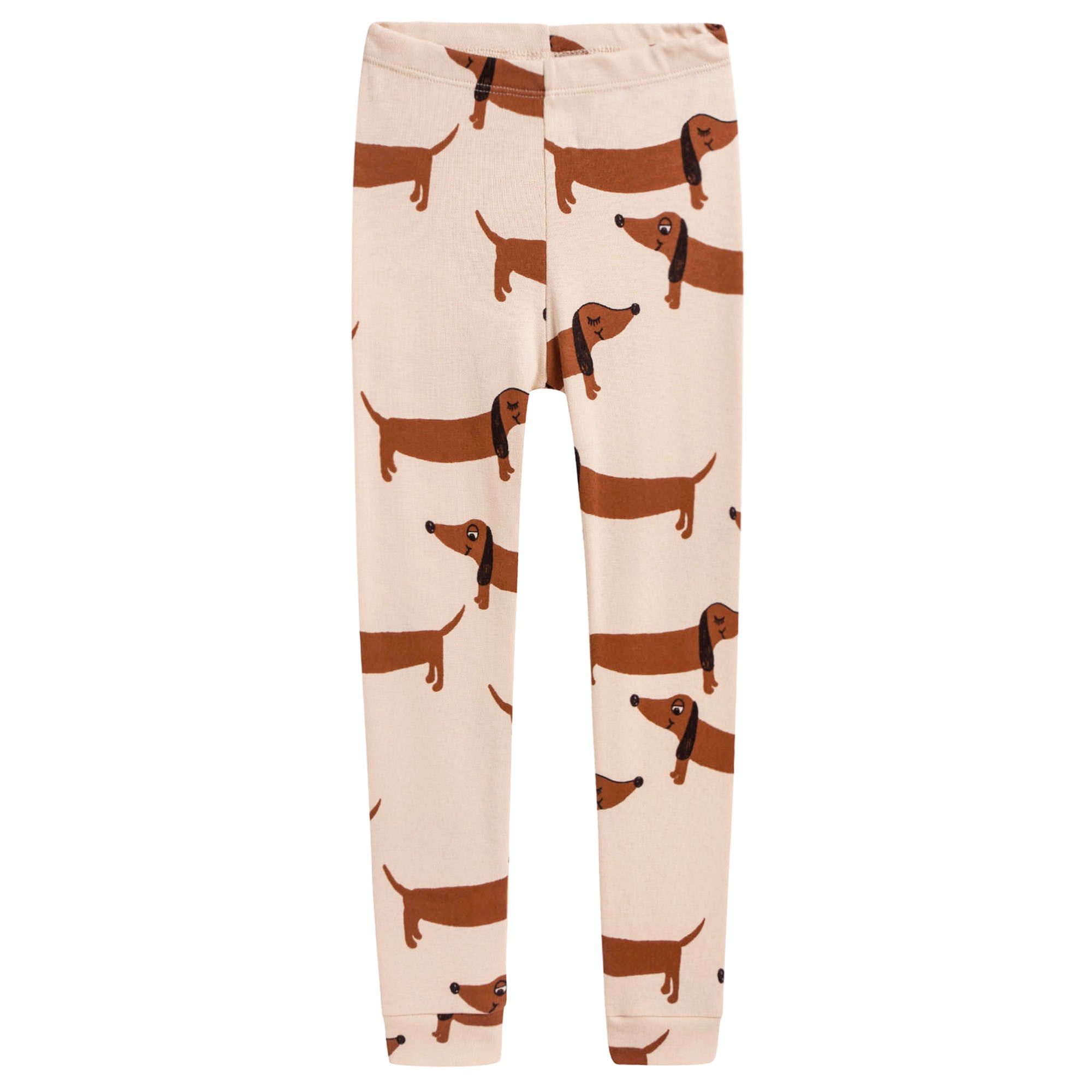 Girls Beige  Organic Cotton "Dog" Trousers