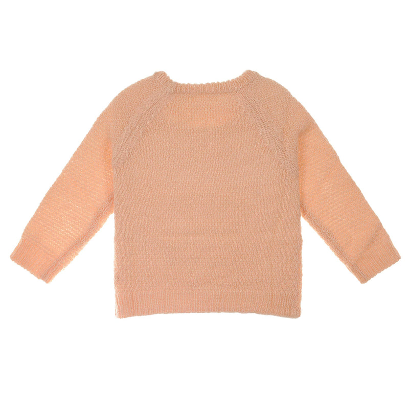 Girls Powder Pink Tassel Trims Collar Sweater - CÉMAROSE | Children's Fashion Store - 2