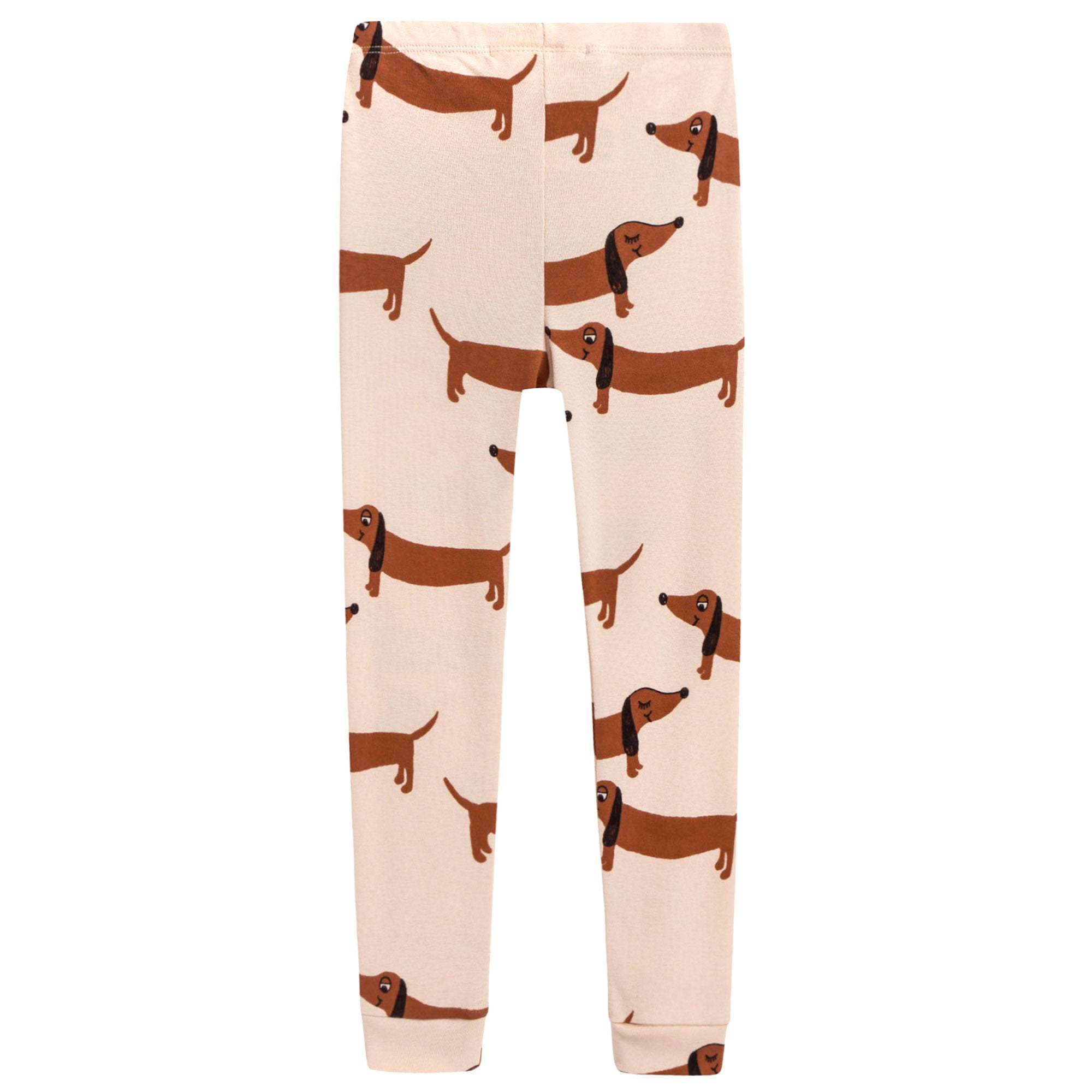Girls Beige  Organic Cotton "Dog" Trousers
