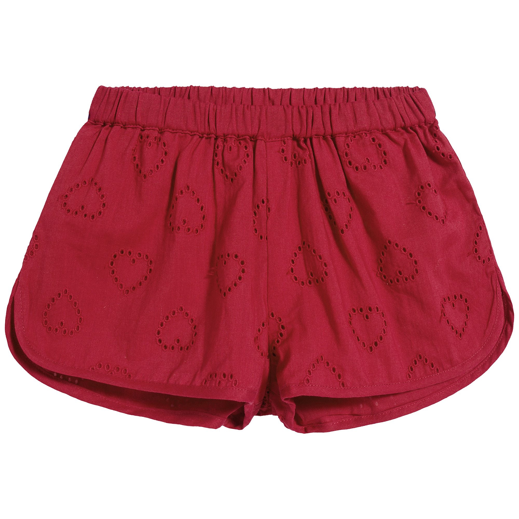 Girls Red Heart Cotton Shorts