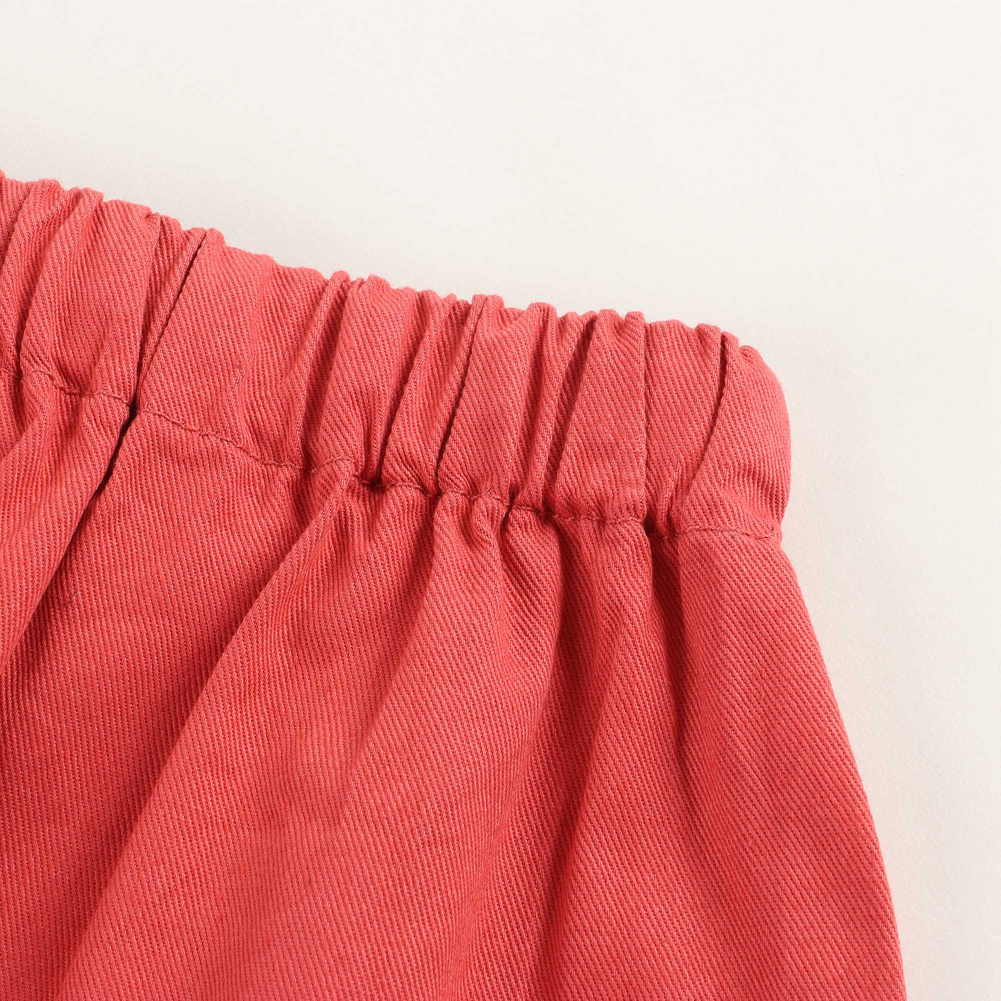Girls Rose Peach Cotton Trousers