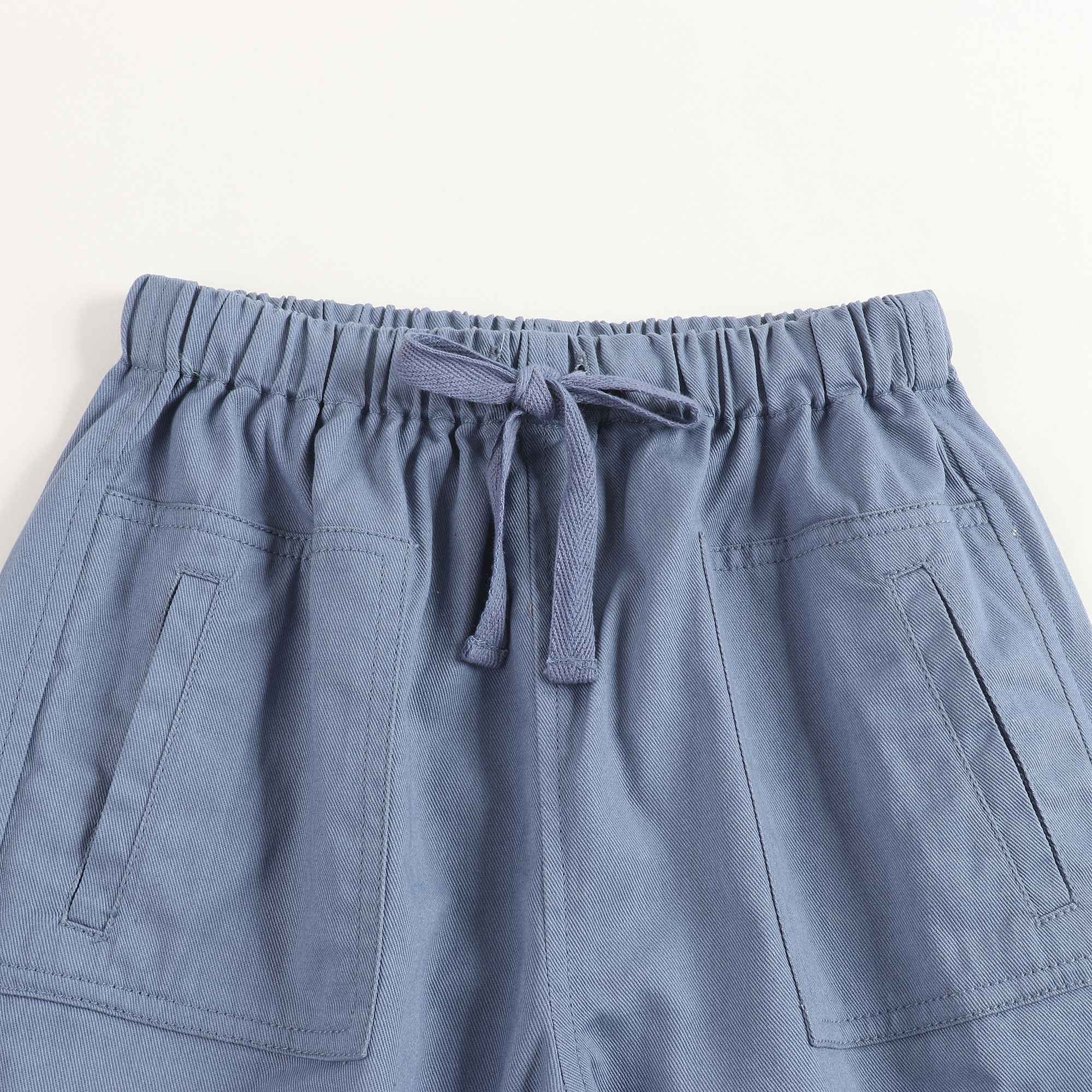 Girls Light Blue Cotton Trousers