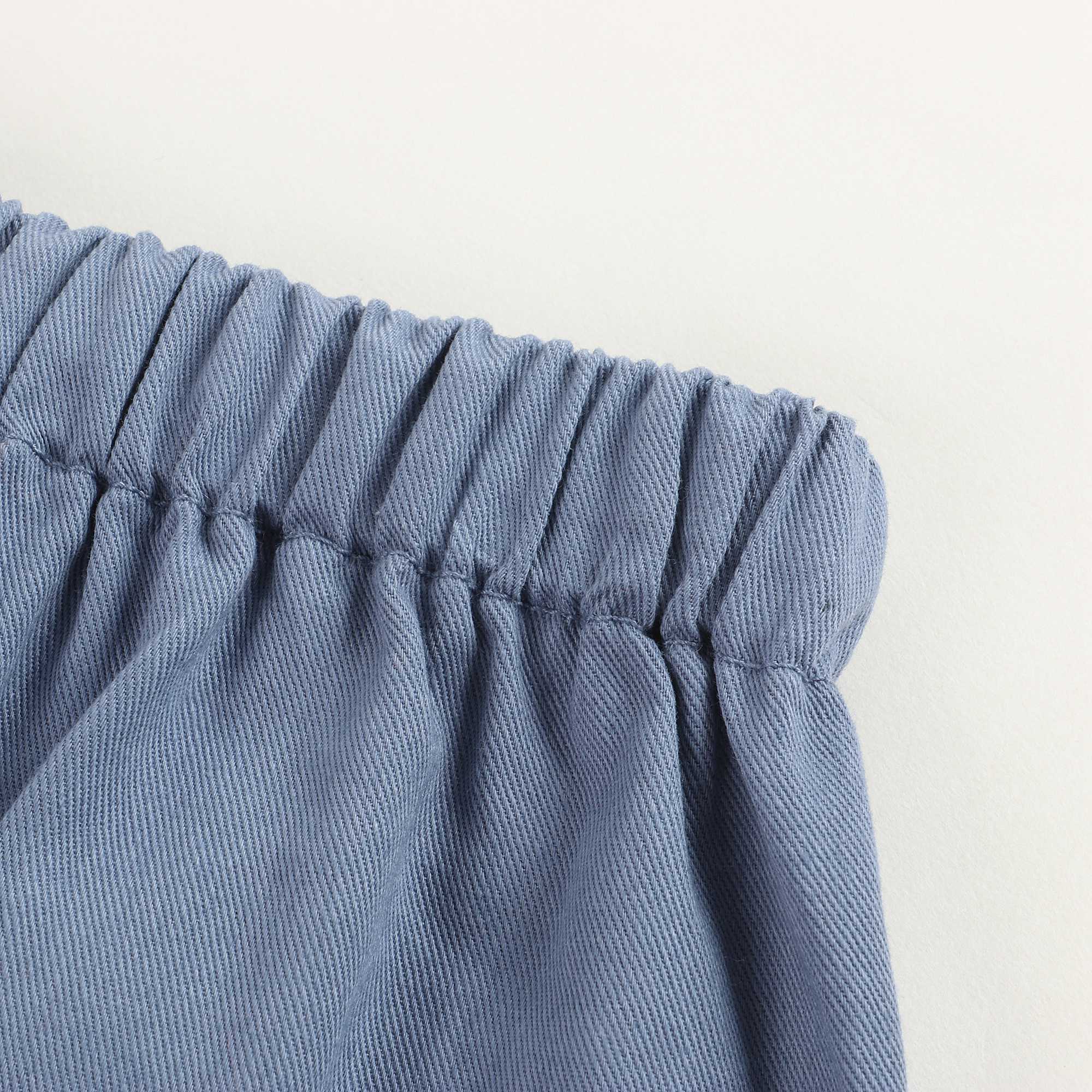 Girls Light Blue Cotton Trousers
