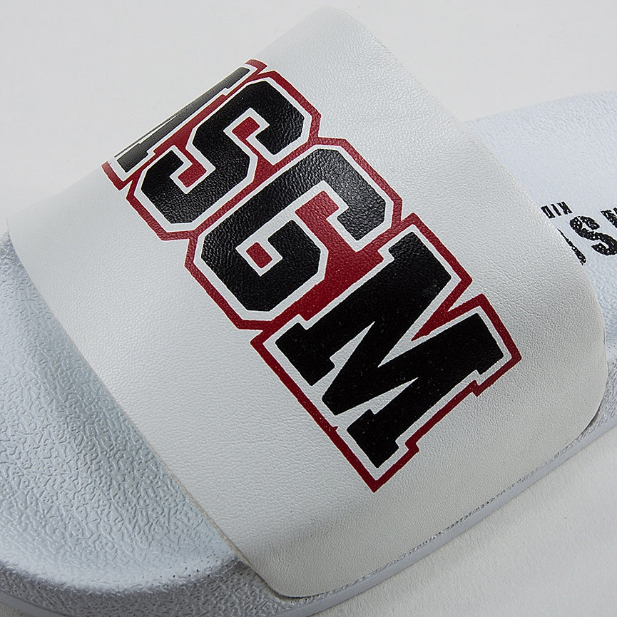 Girls & Boys White Logo Slipper