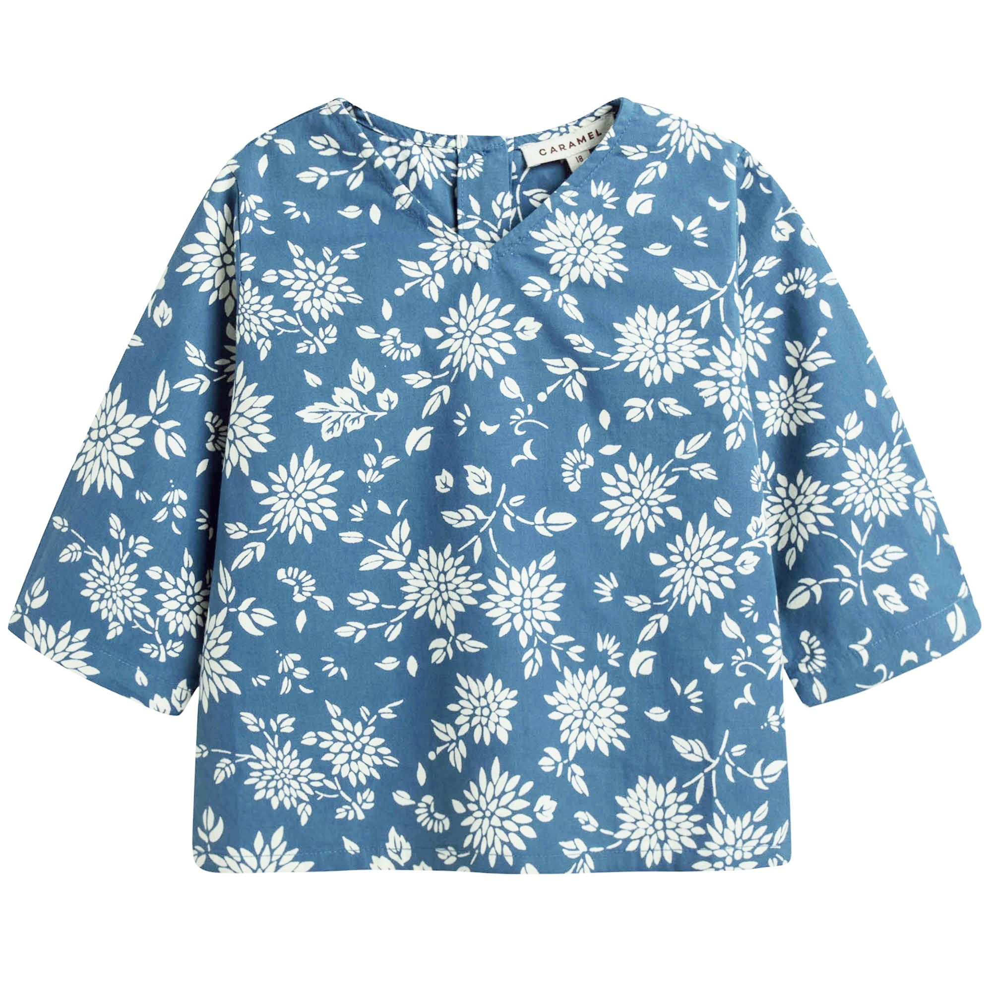 Baby Blue Flower Printed Shirt