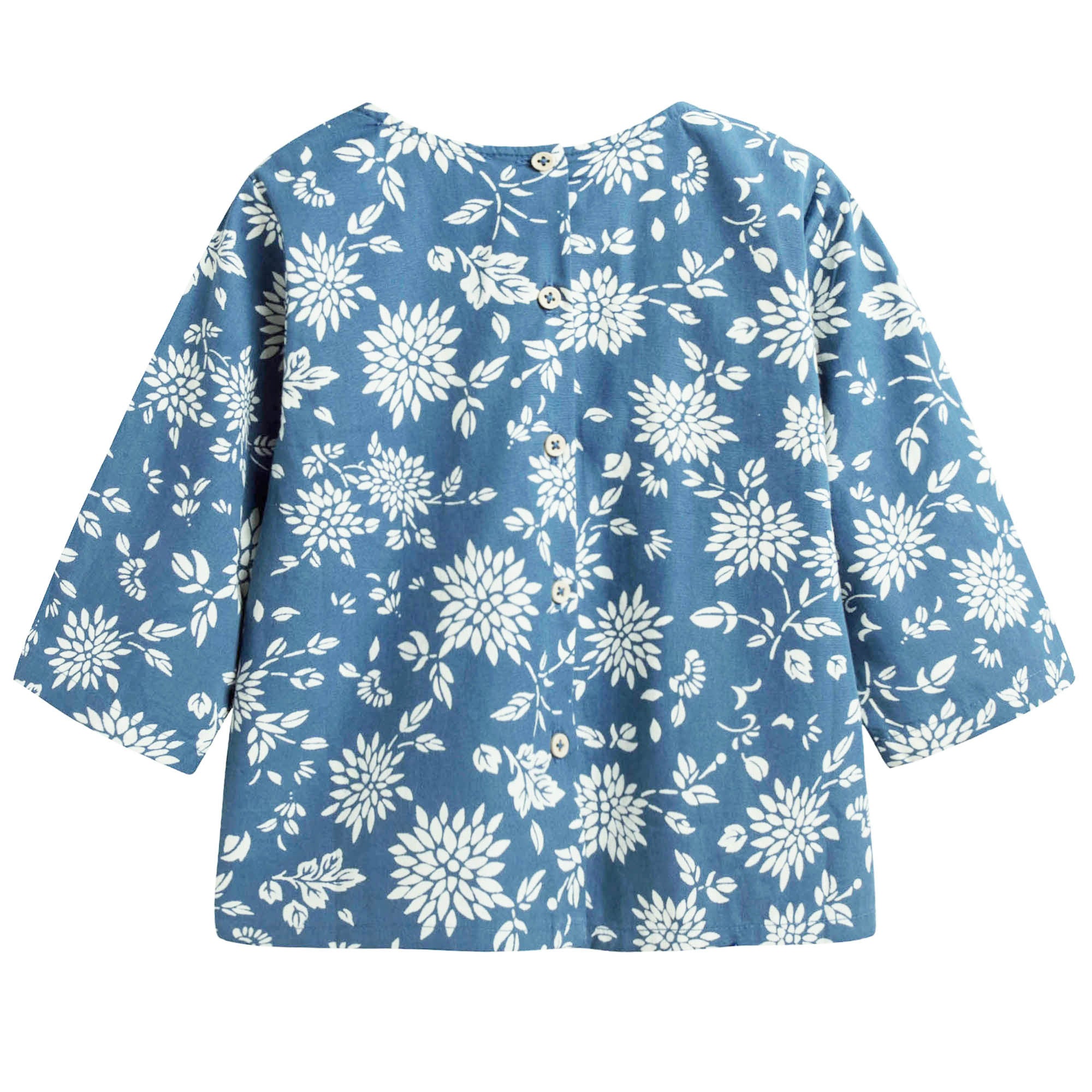Baby Blue Flower Printed Shirt