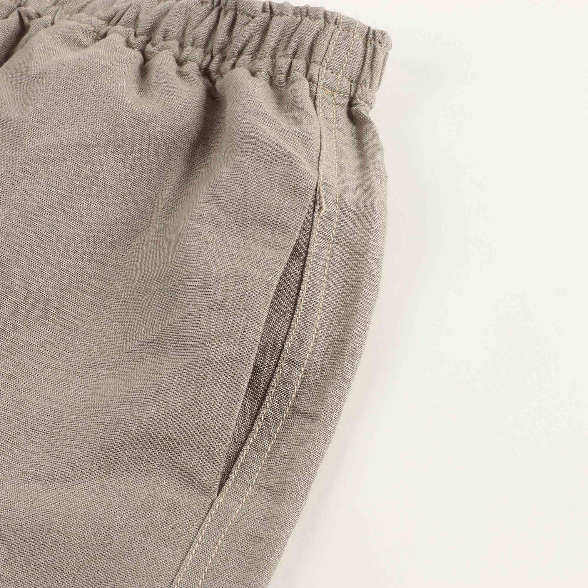 Boys & Girls Brown Linen Trousers