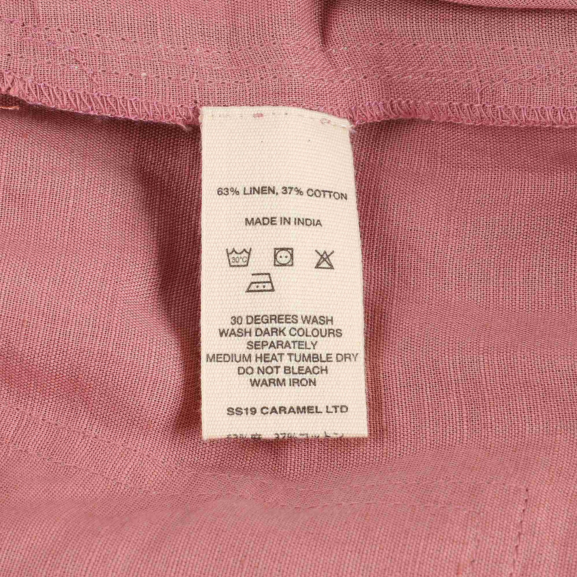 Girls Brick Red Linen Trousers