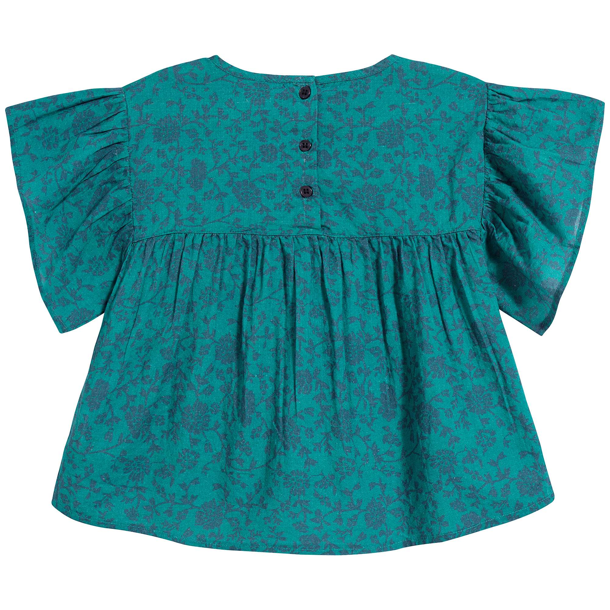 Girls Green Printing Cotton Top