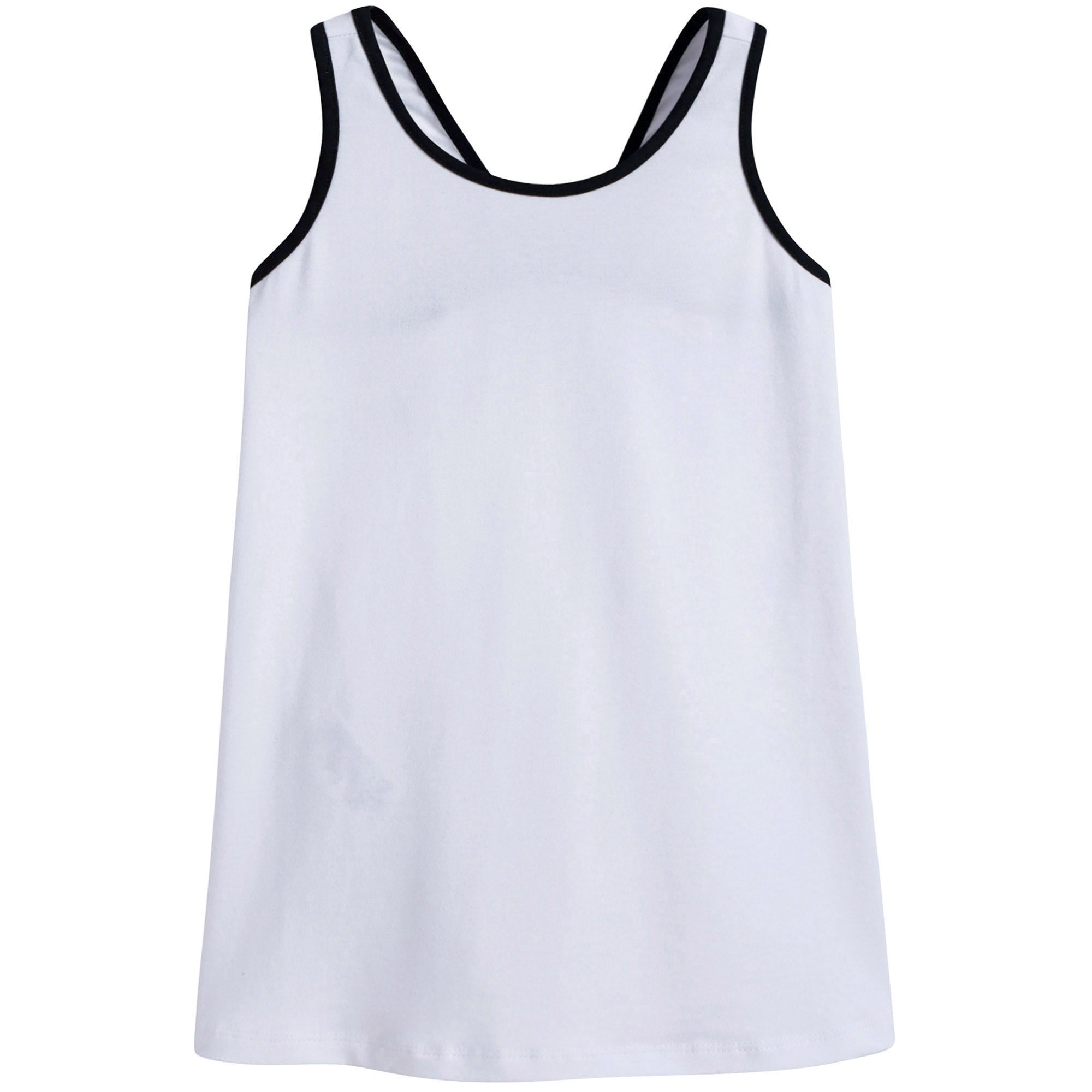 Girls White Cotton Dress