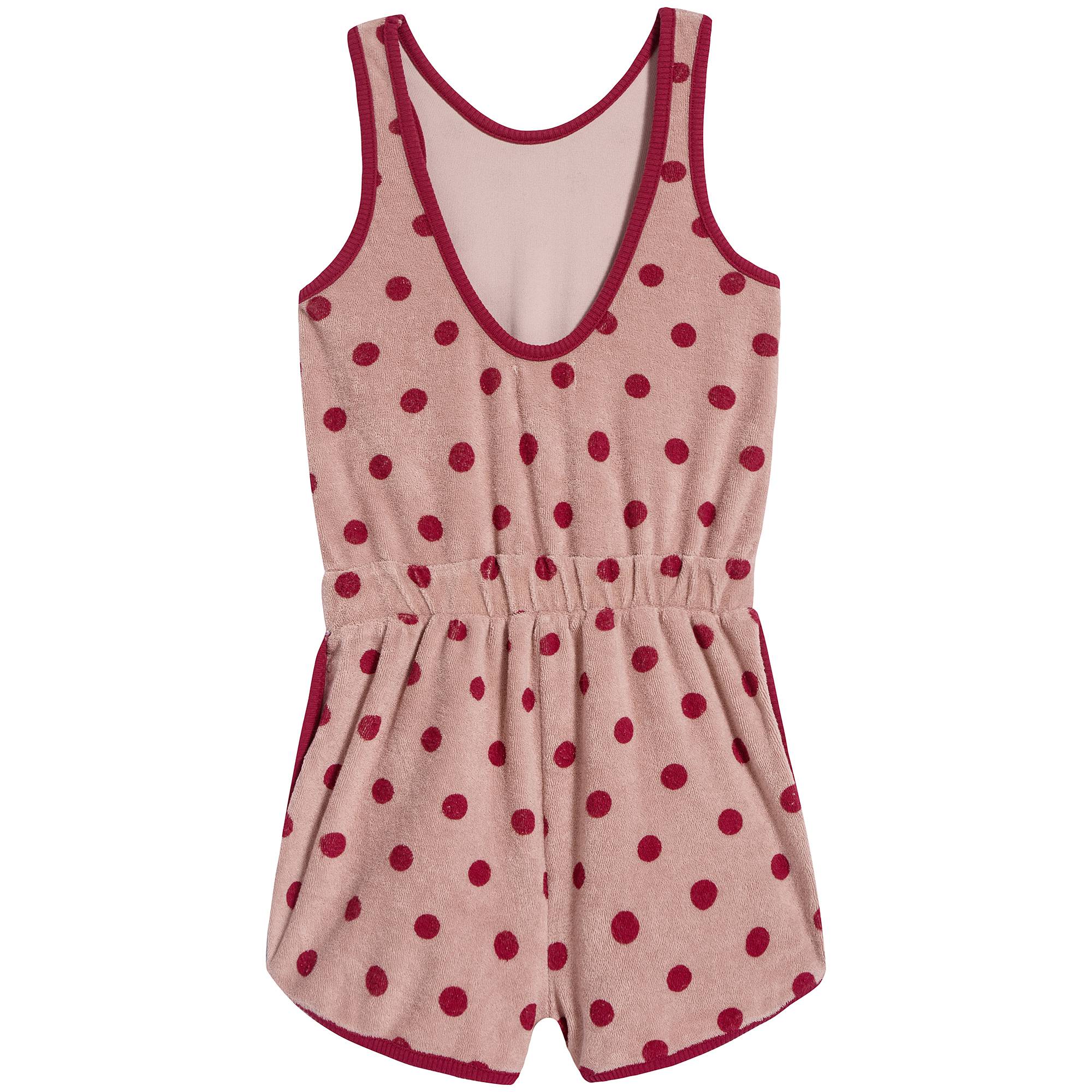 Girls Pink Dots Cotton Siamese Shorts