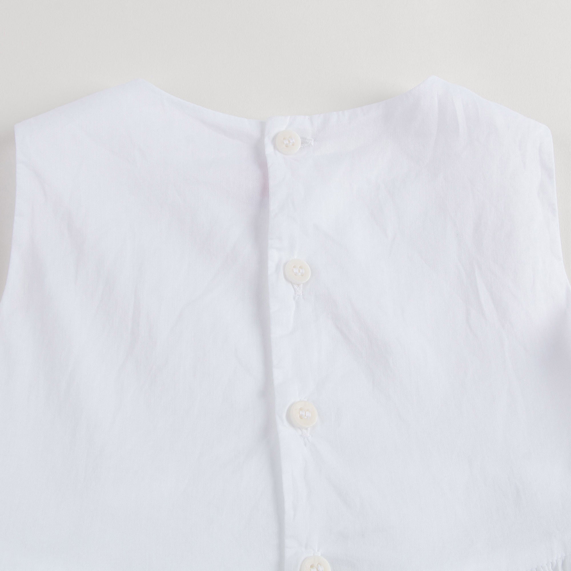 Girls White Cotton Sleeveless Frill T-Shirt - CÉMAROSE | Children's Fashion Store - 6