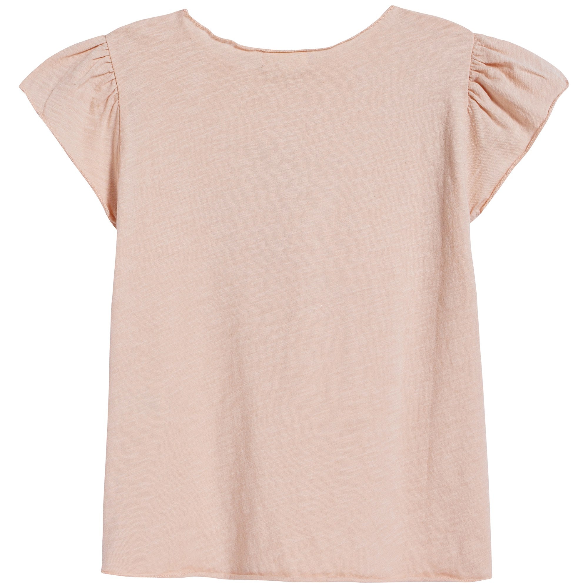 Girls Light Pink Printing Cotton T-shirt
