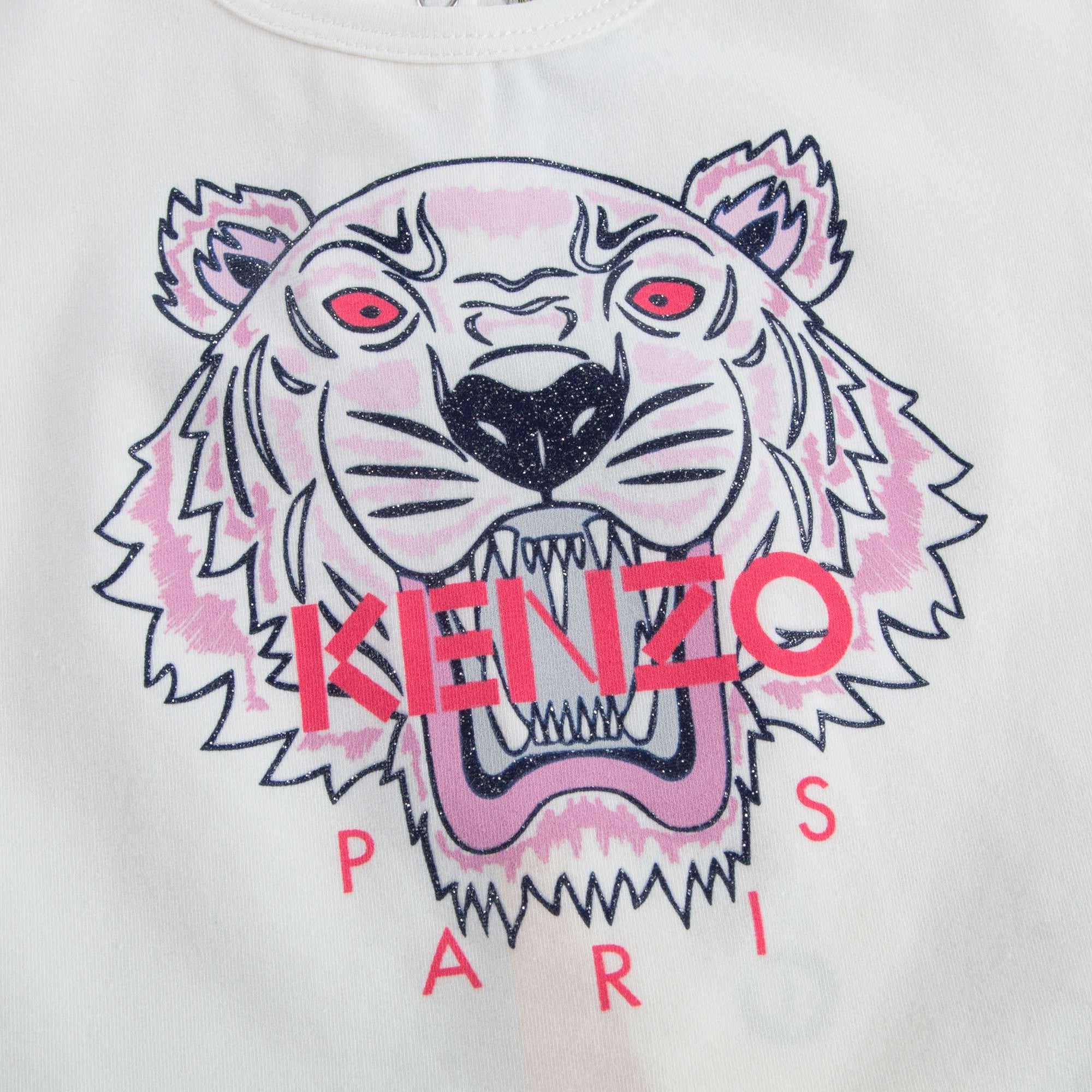 Baby Girls White Tiger T-Shirt