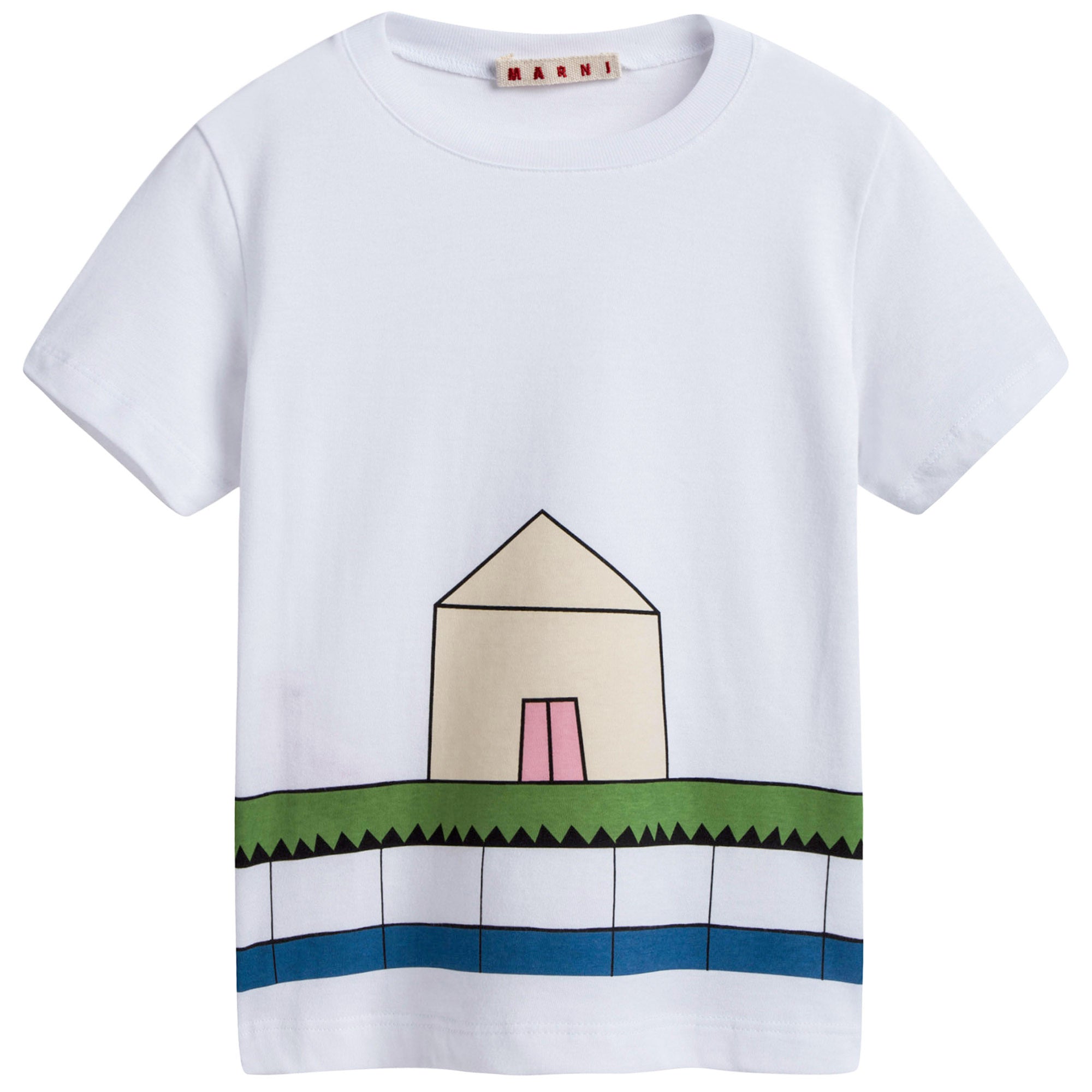 Girls White House Printed Cotton T-shirt
