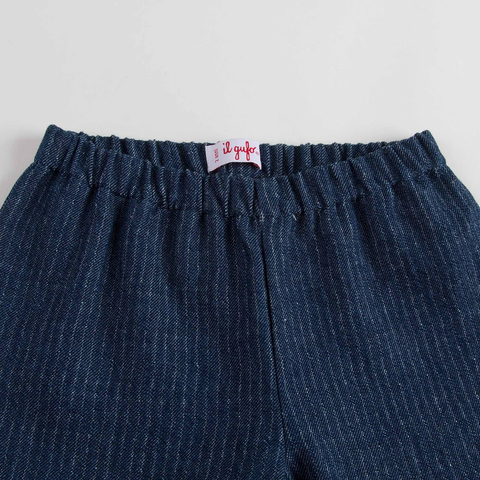 Girls Maeine Blue Pinstripe Trousers - CÉMAROSE | Children's Fashion Store - 3