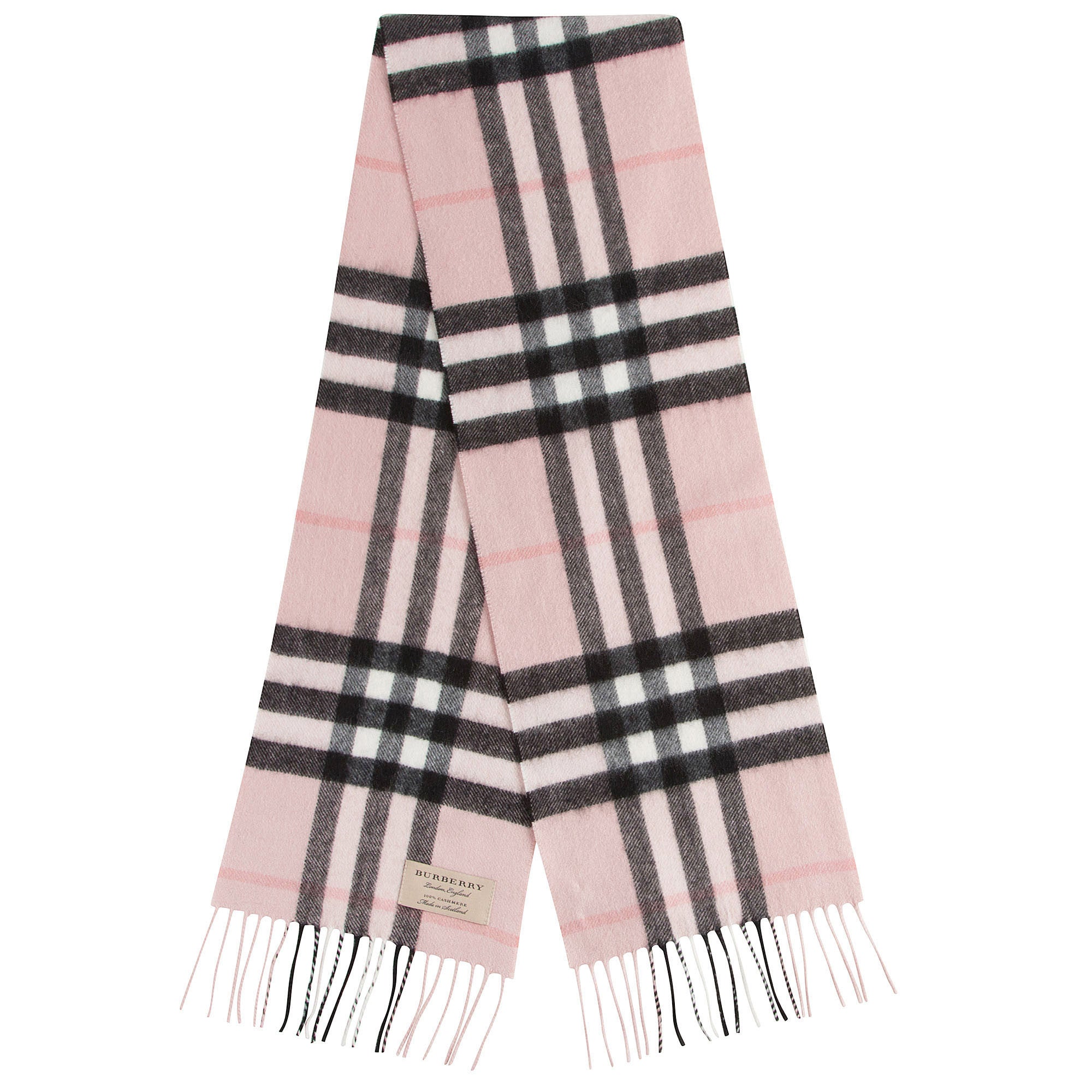 Boys&Grils Pink Check Cashmere Scarf - CÉMAROSE | Children's Fashion Store - 1