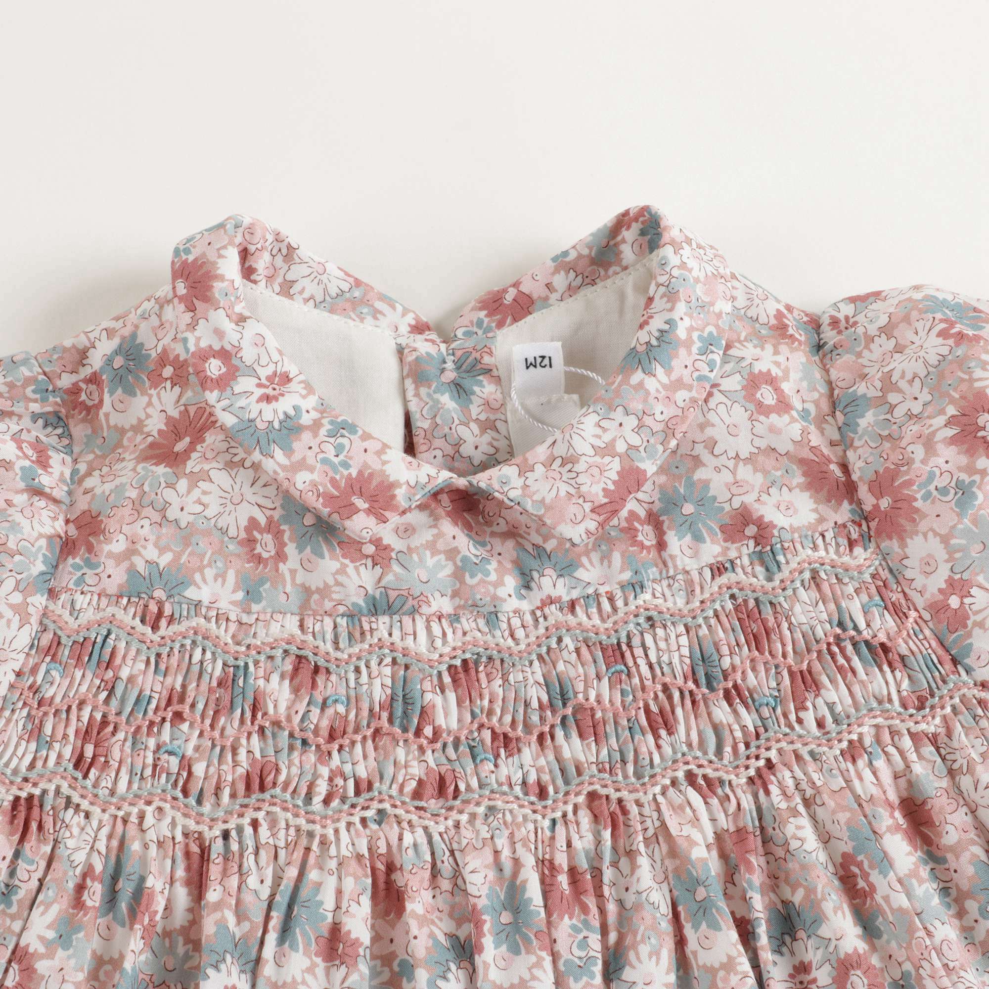 Baby Girls Faded Pink Cotton Dress