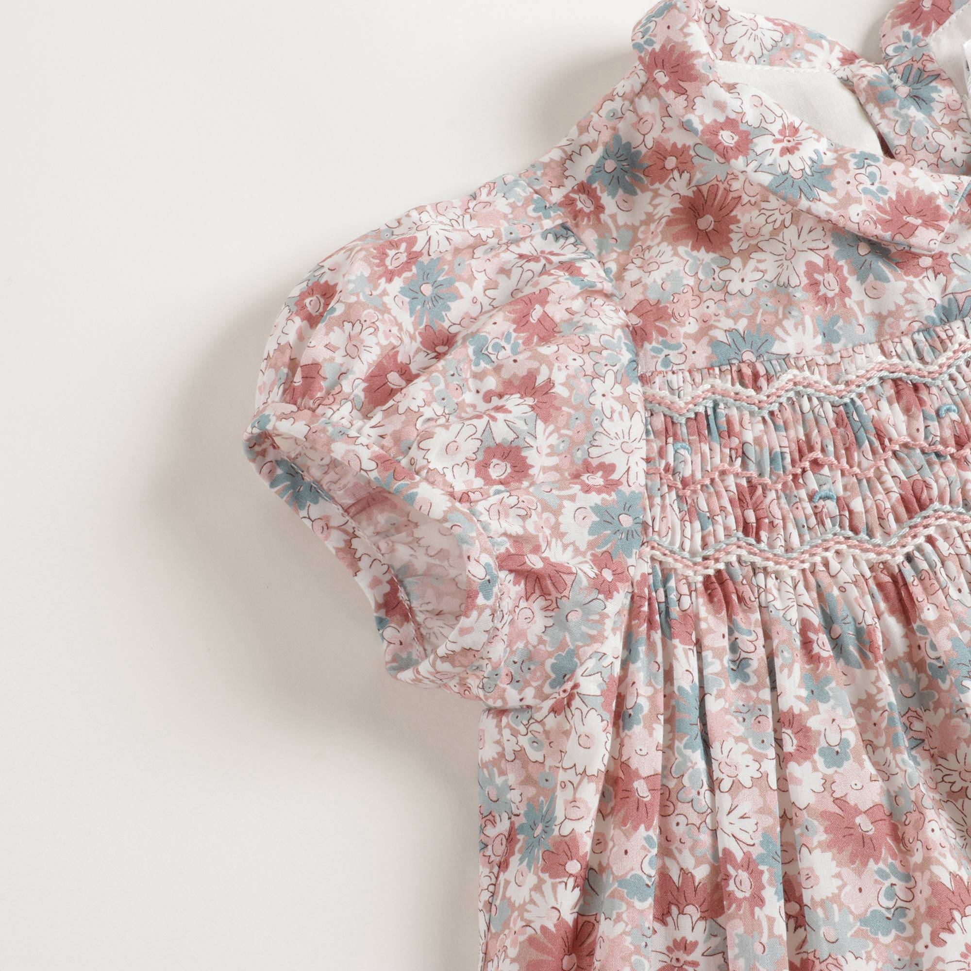 Baby Girls Faded Pink Cotton Dress