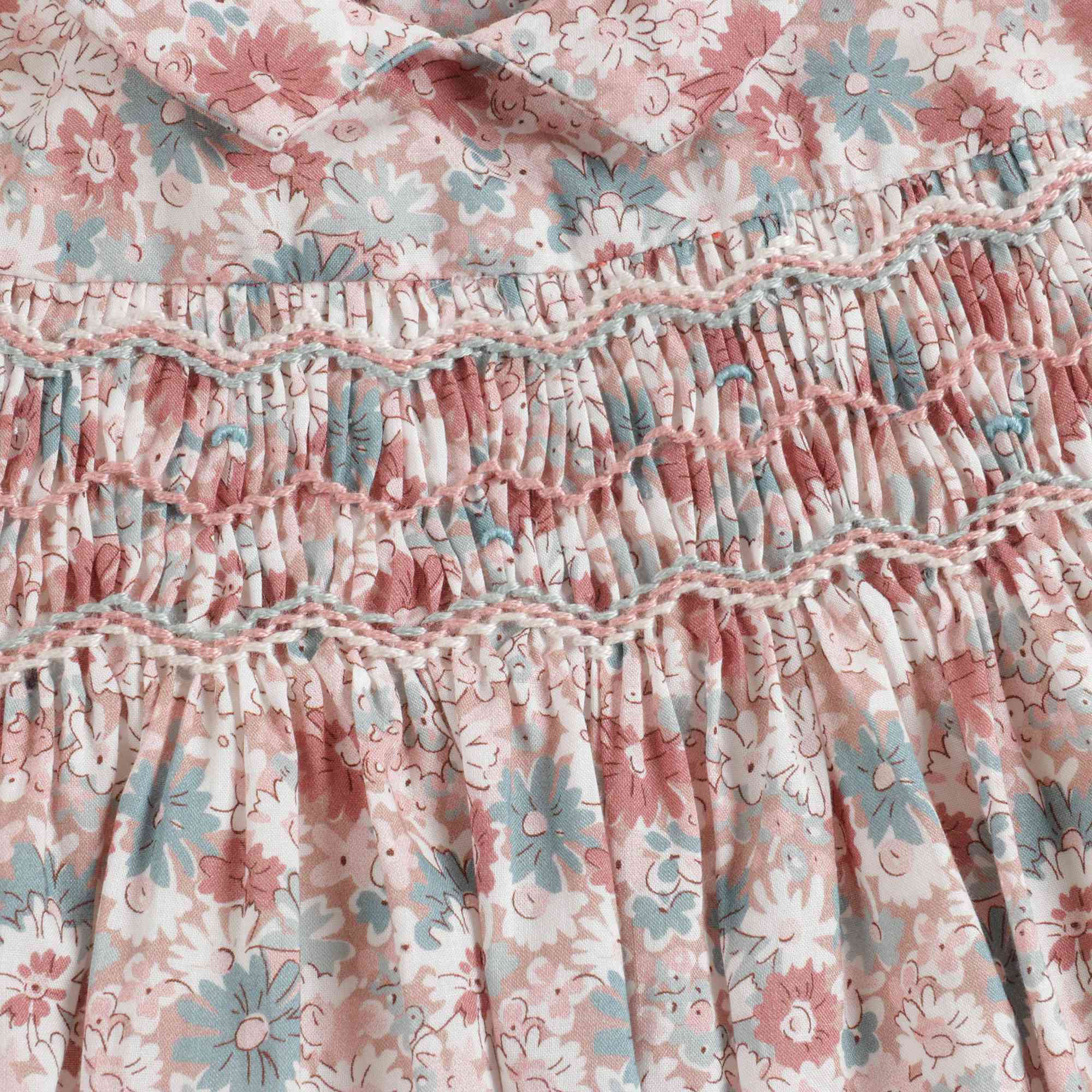 Baby Girls Faded Pink Cotton Dress