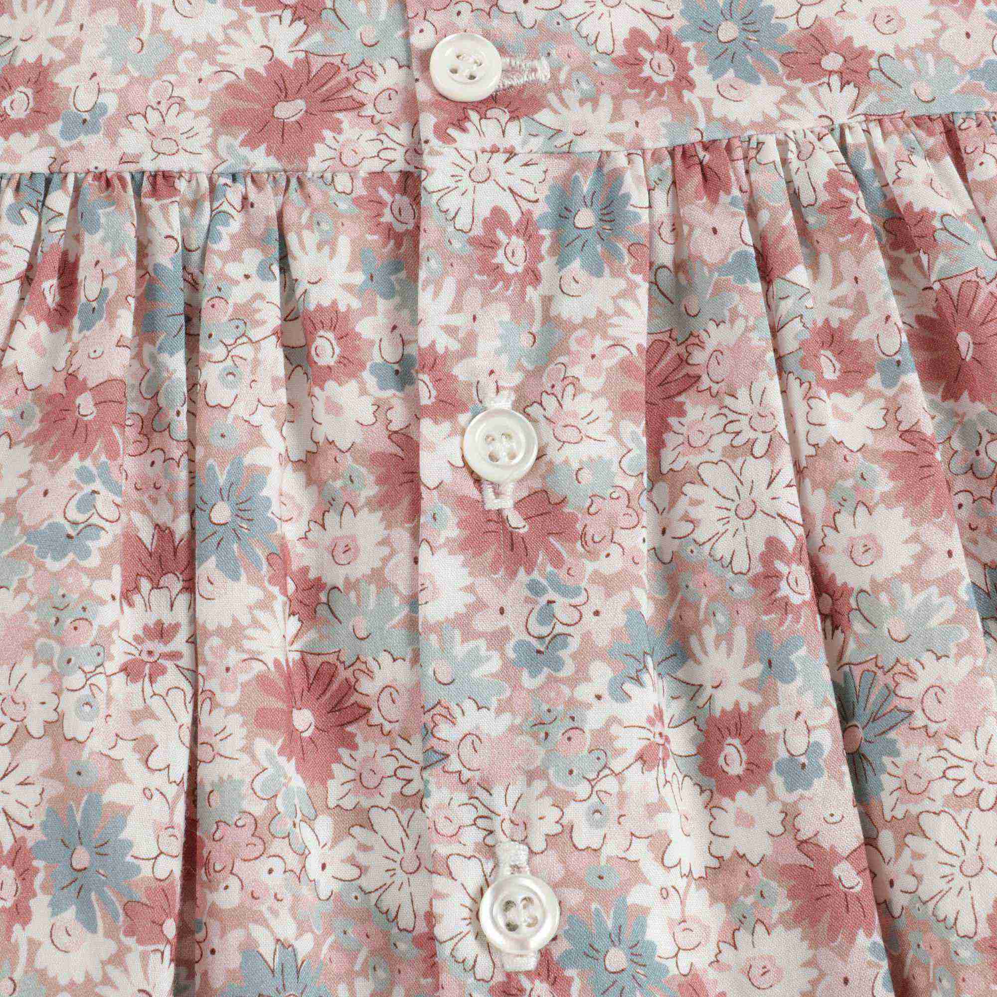 Baby Girls Faded Pink Cotton Dress