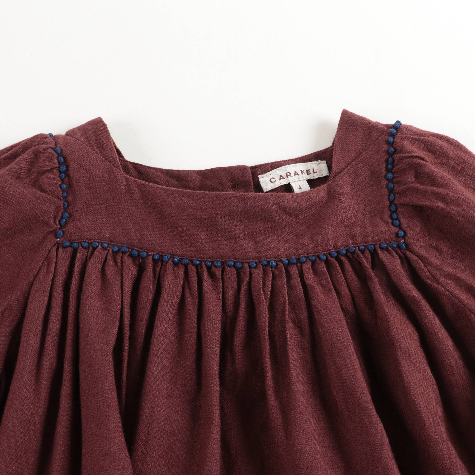 Girls Chocolate Cotton Blouse