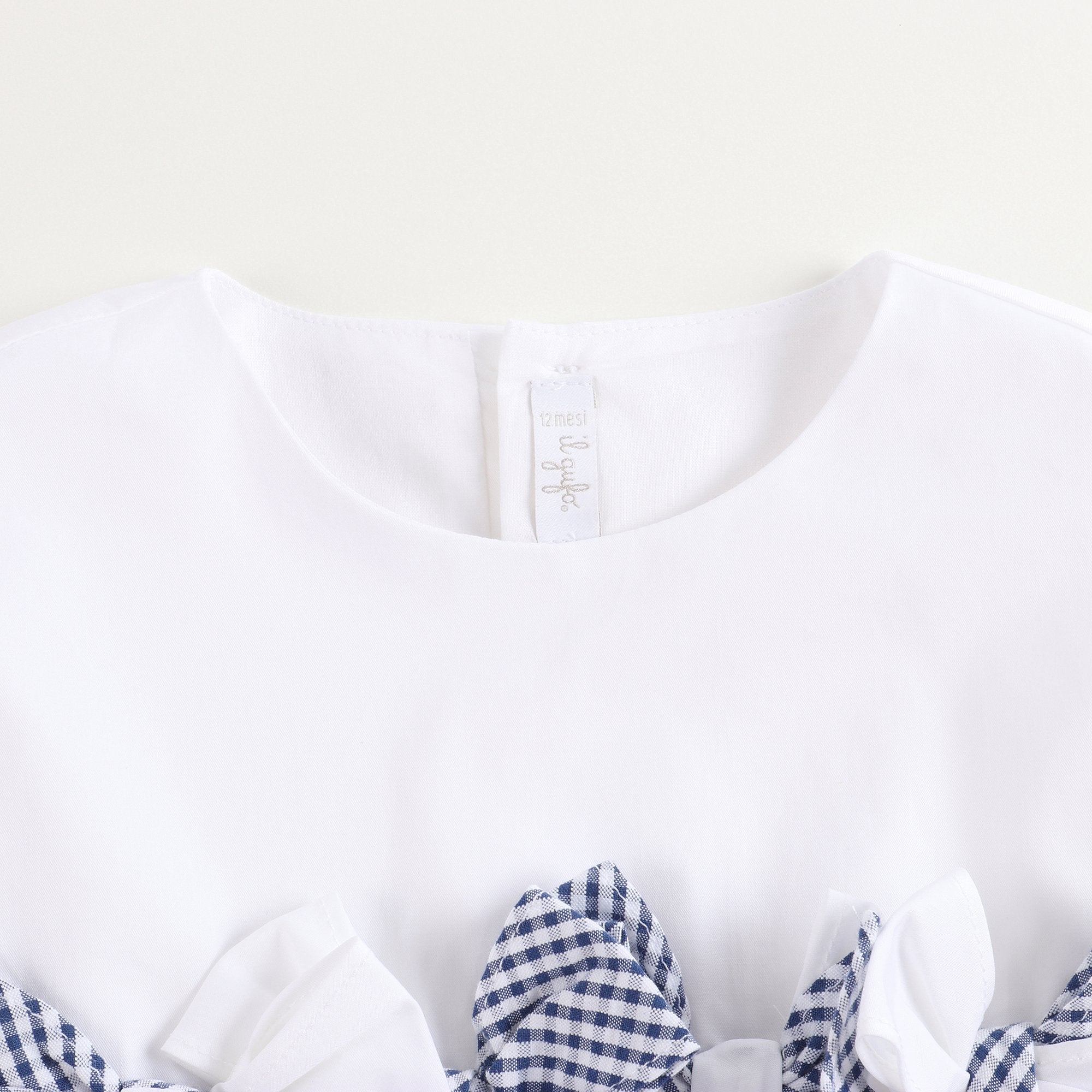 Baby Girls White Stripes Cotton Dress
