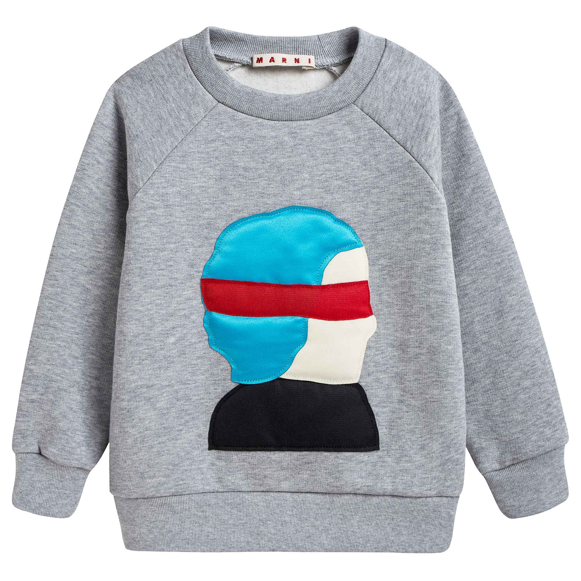 Girls Grey Cotton Sweatshirt