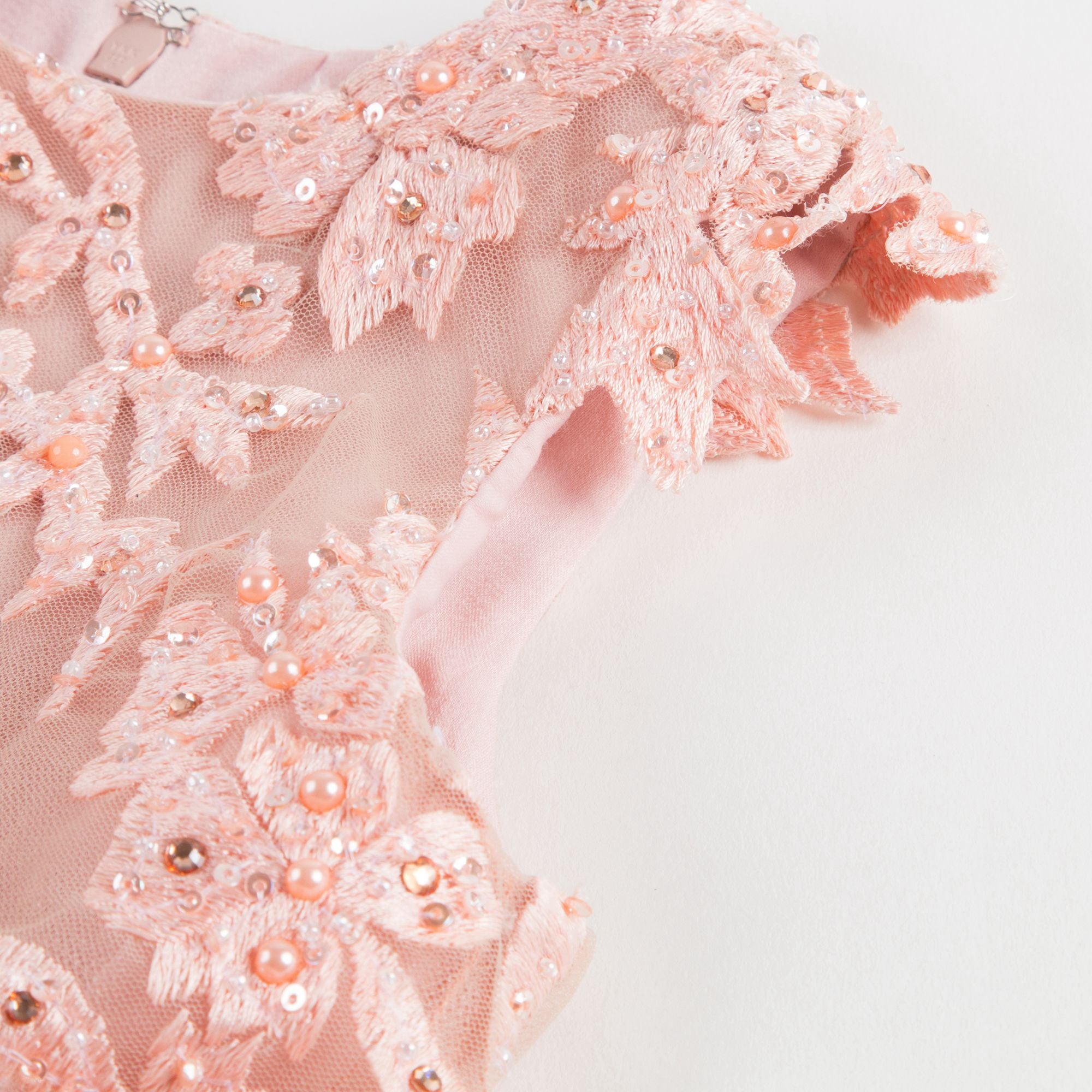 Girls Peachy Coral 'Romance with Titania' Dress