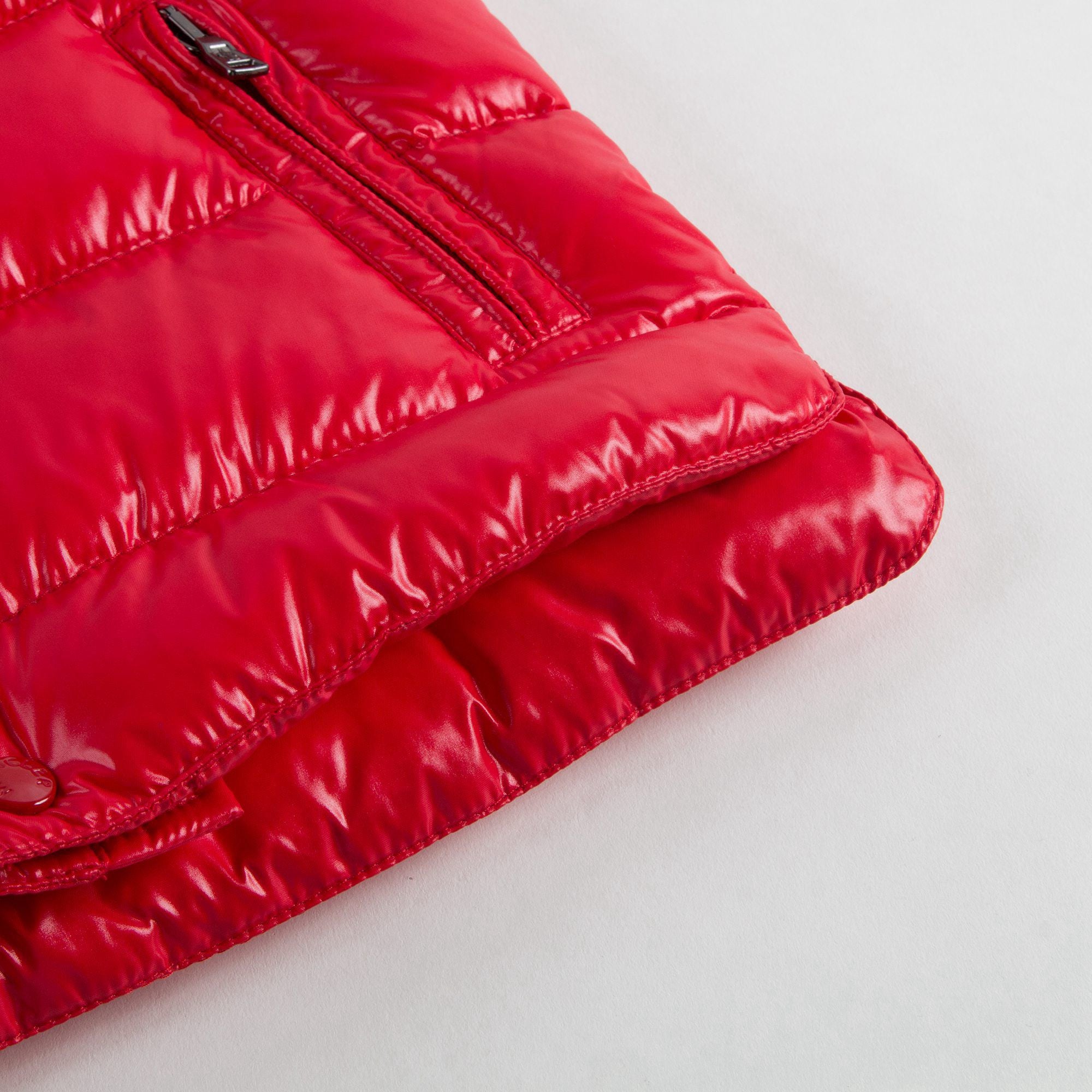 Baby Red Down Padded 'Tib' Gilet