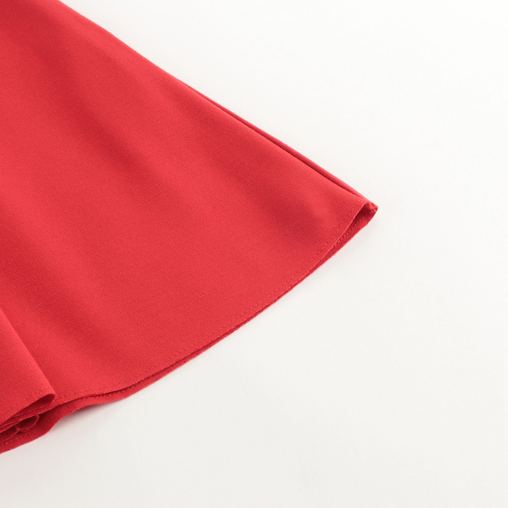 Girls Red Collar Detachable Dress