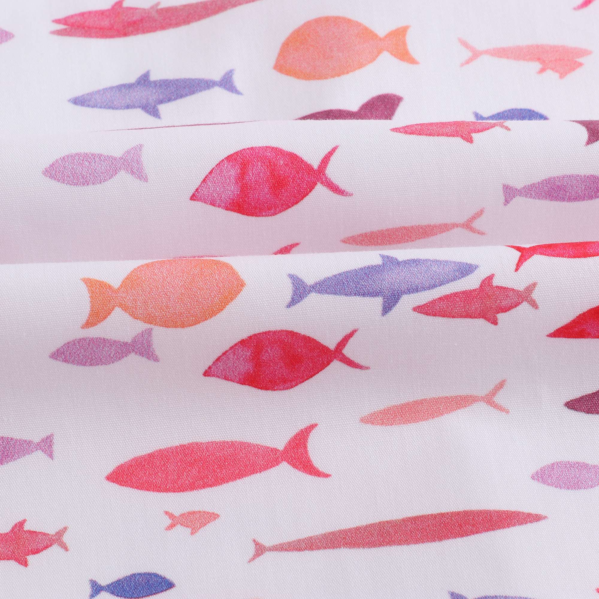 Girls Pink Printed Cotton Dress